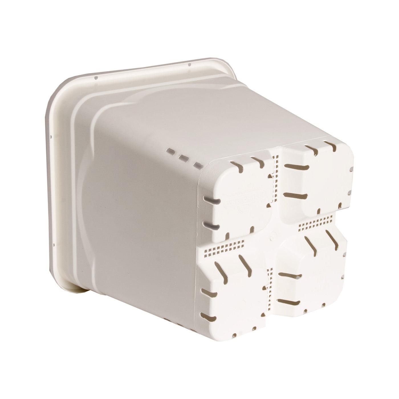 Active Aqua 6" x 6" Square White Pot, 8" Tall, Case of 50