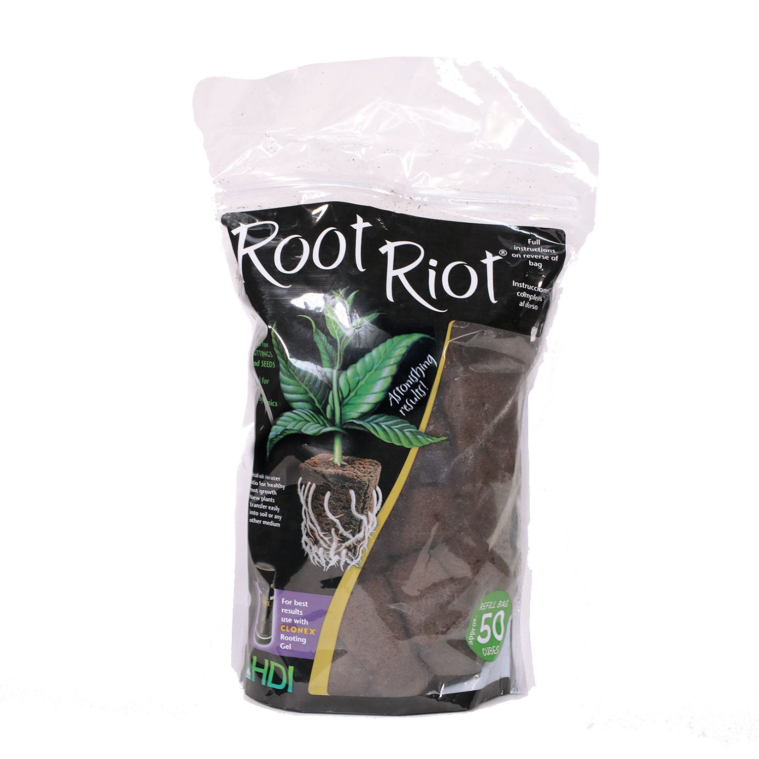 Hydrodynamics International Root Riot Plugs, Square - Bag of 50