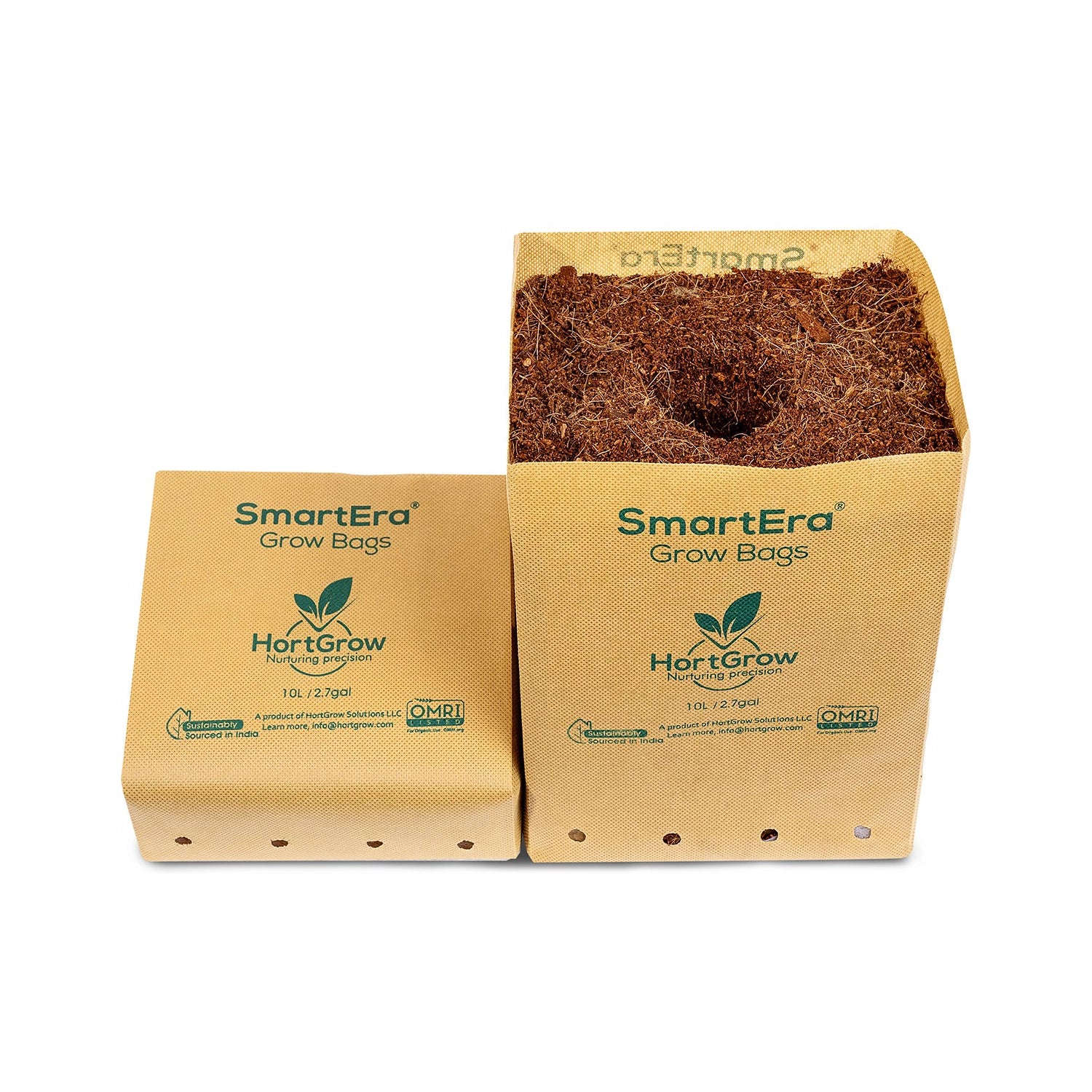 HortGrow SmartEra Grow Bag, Mesh, 10 Liter, 8" x 8" x 10", Pack of 21