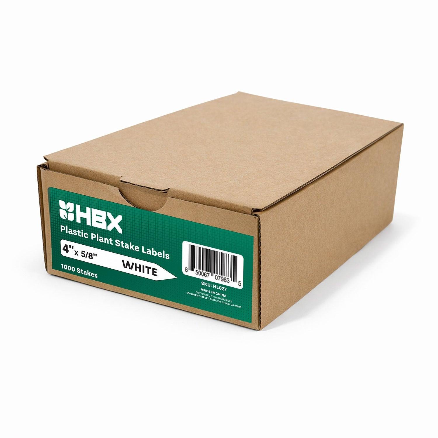 HBX Plant Labels, White - Case of 1,000.