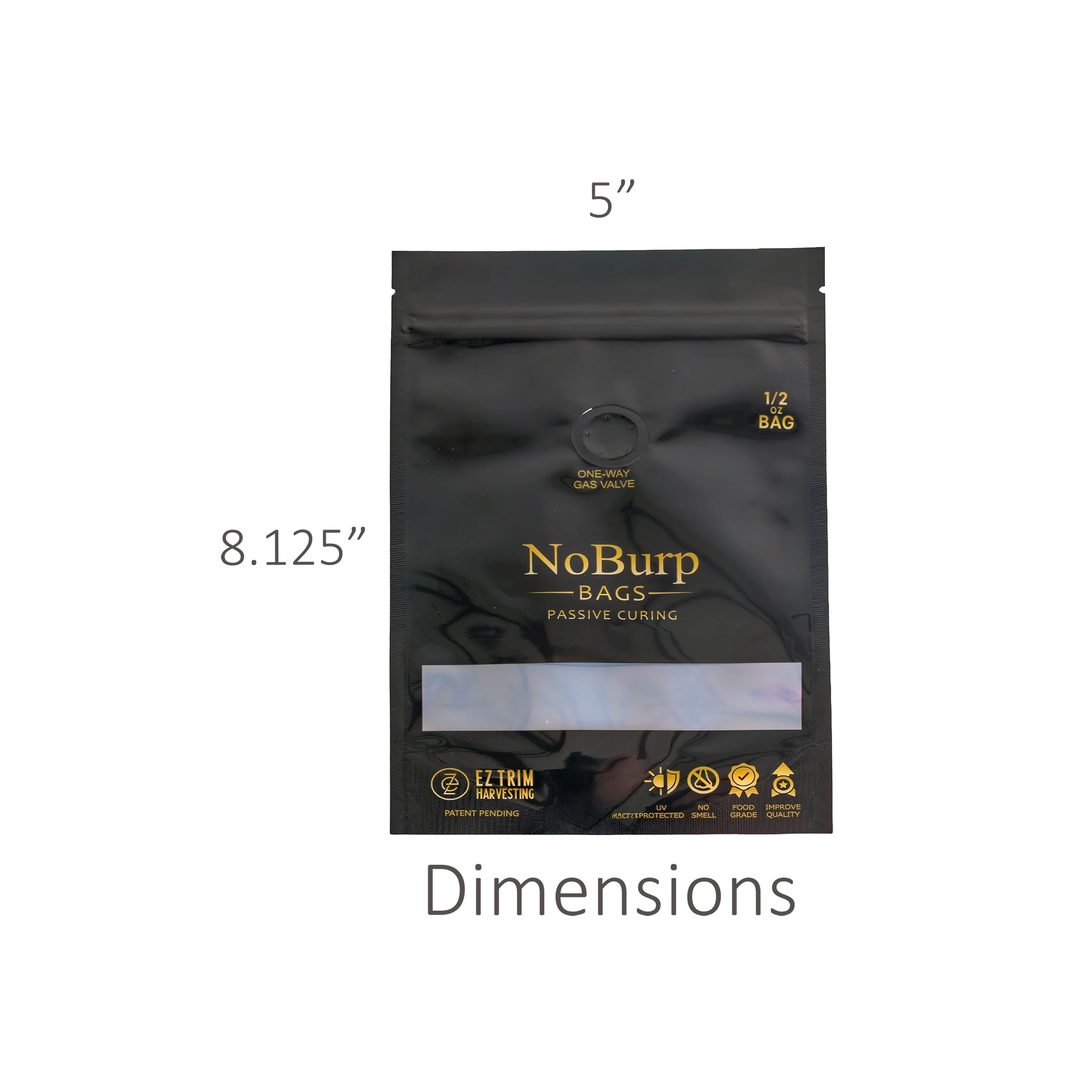 EZTRIM NoBurp Bags, 1/2 oz., Pack of 10