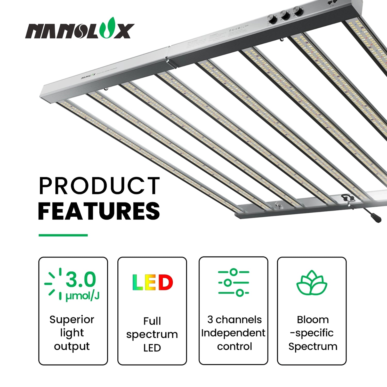 NanoLux Orion Pro 860 Watt Flower Full Spectrum Tunable + UV + Far Red LED Grow Light