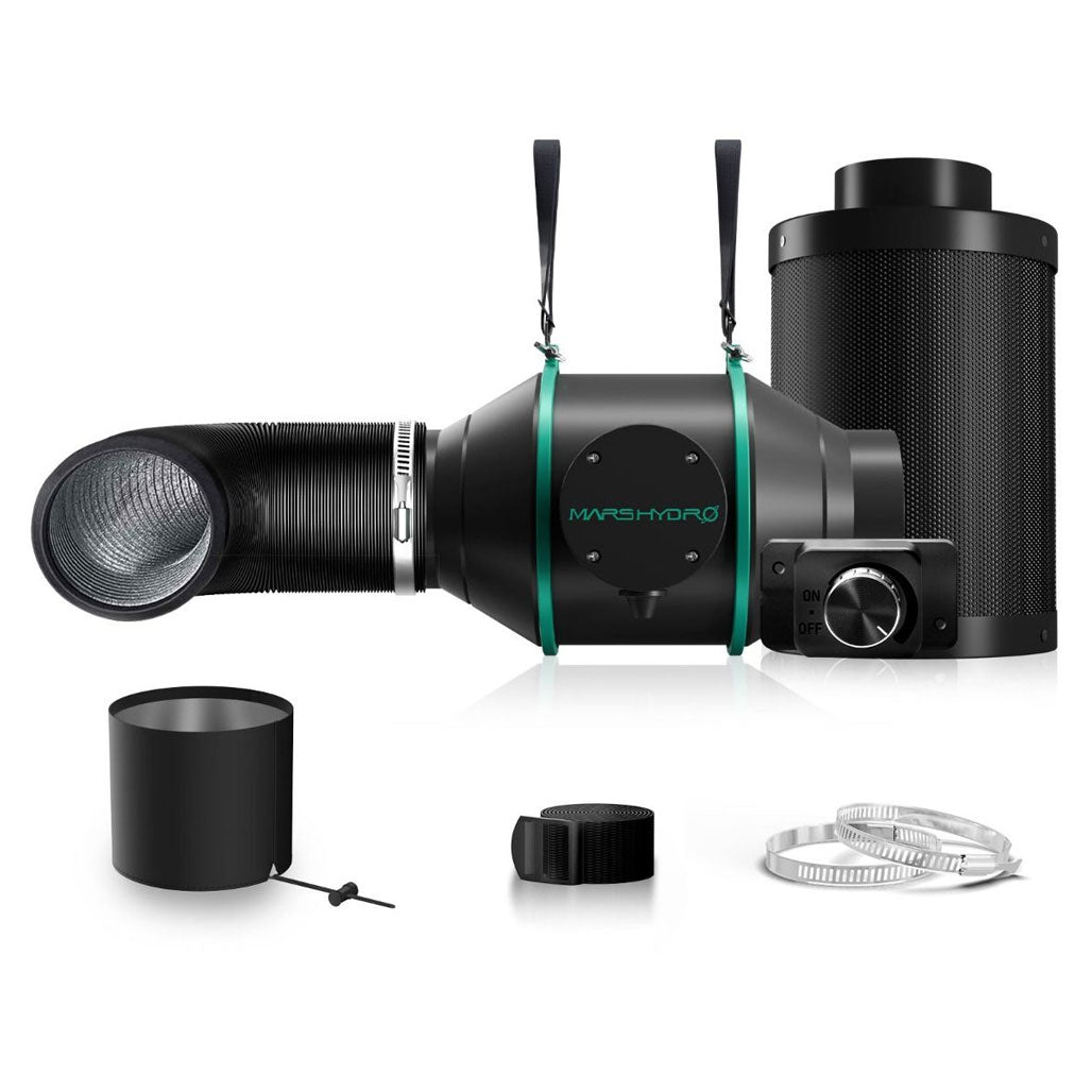 Mars Hydro Inline Duct Fan And Carbon Filter Combo With Speed Controller