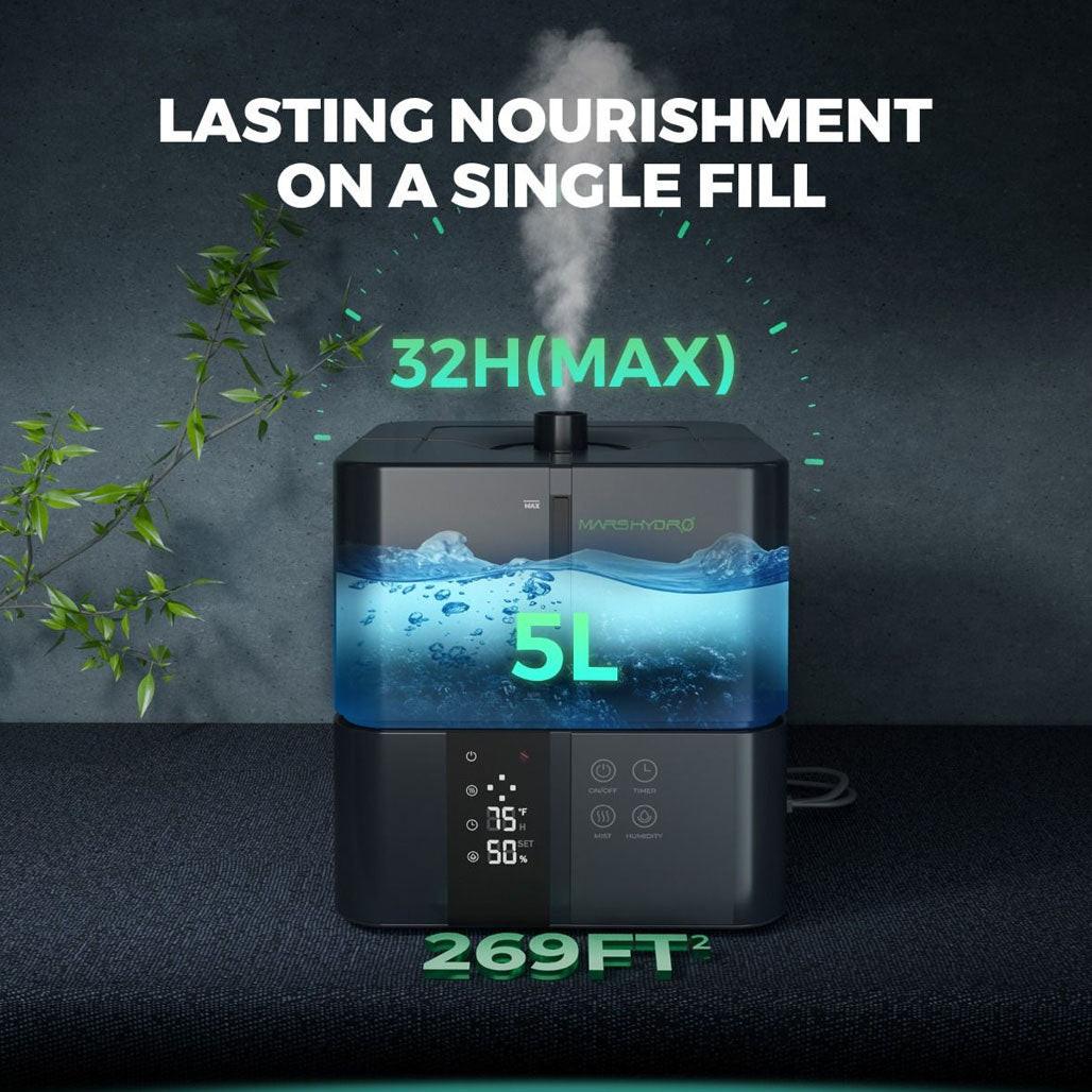 Mars Hydro Ultrasonic Cool Mist Plant Humidifier, 6 Liter