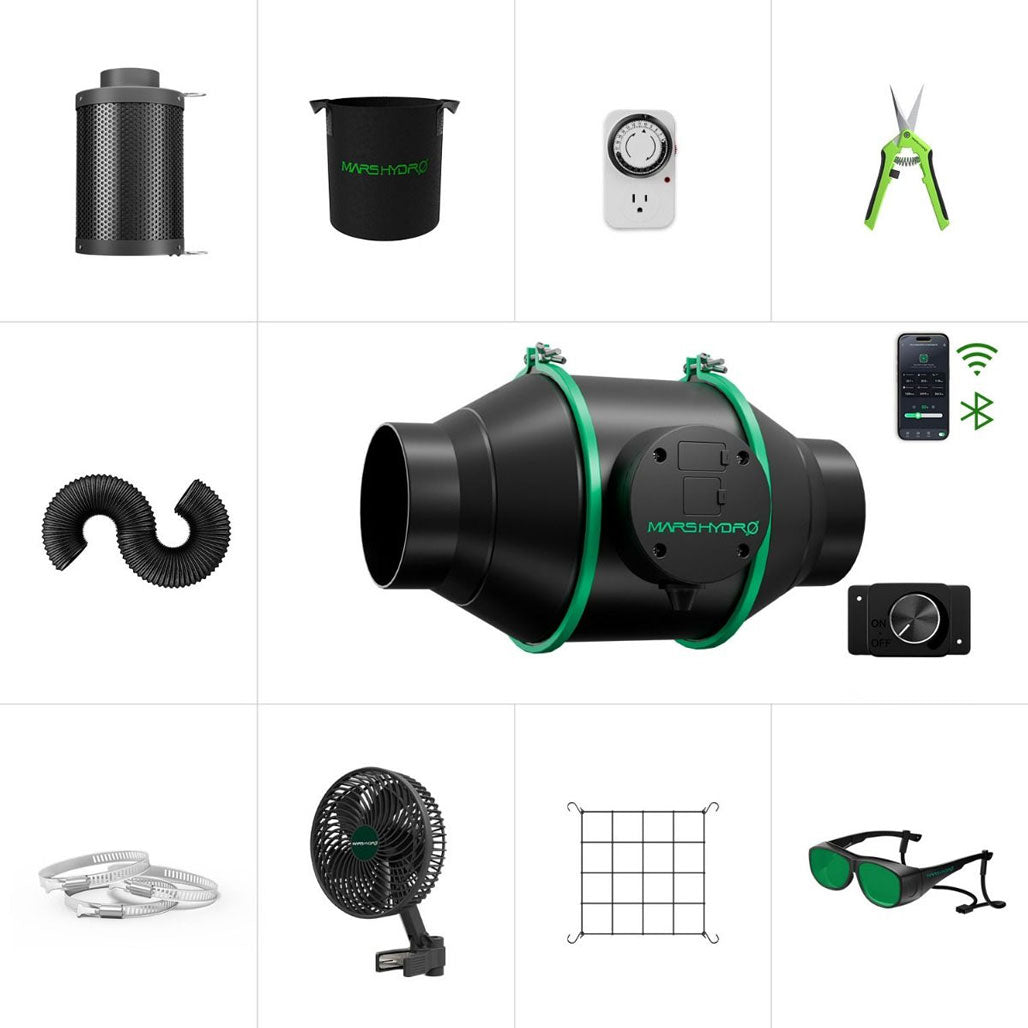 Mars Hydro iFresh Inline Duct Fan Complete Kit