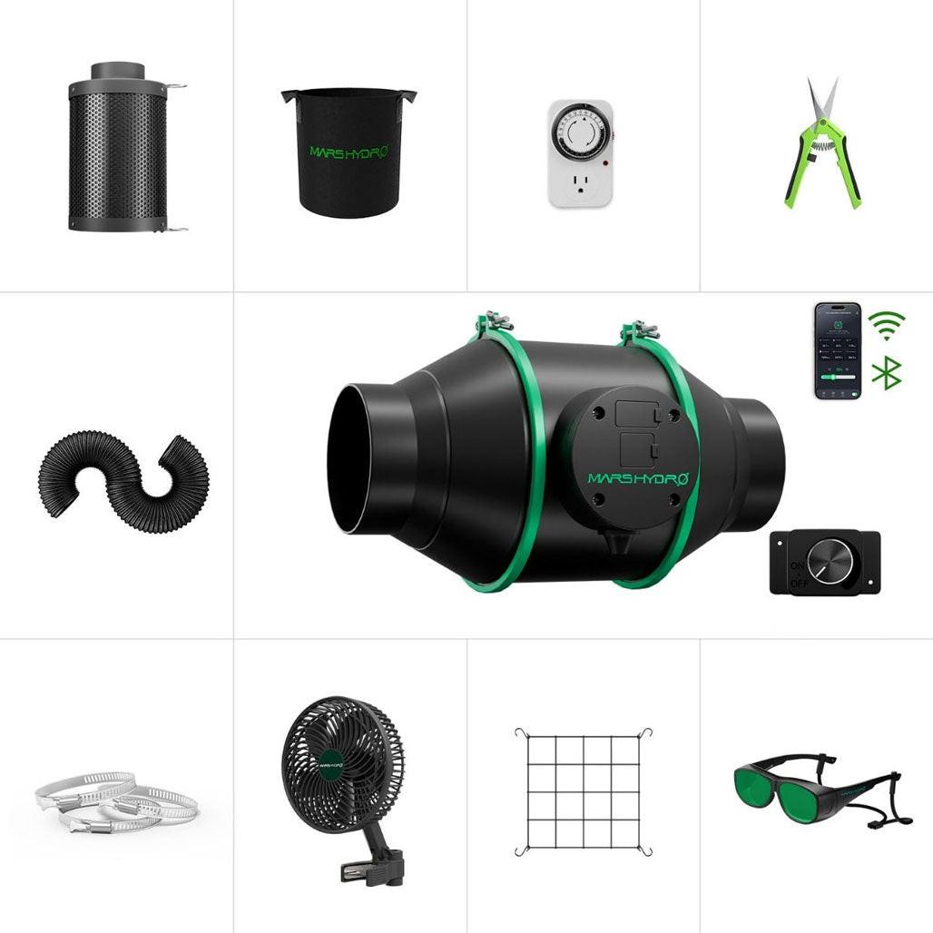 Mars Hydro iFresh Inline Duct Fan Complete Kit