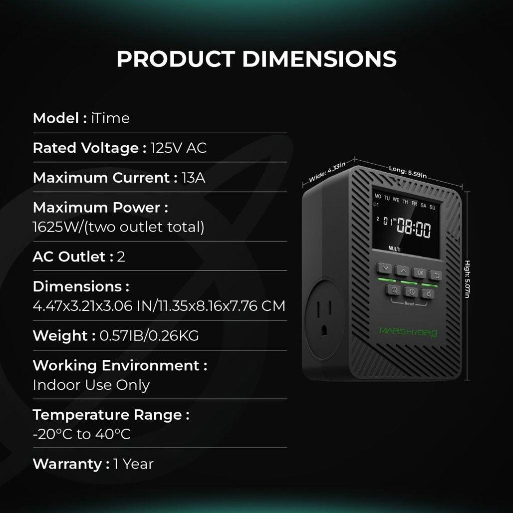 Mars Hydro iTime 2-in-1 Smart Dual Outlet Timer