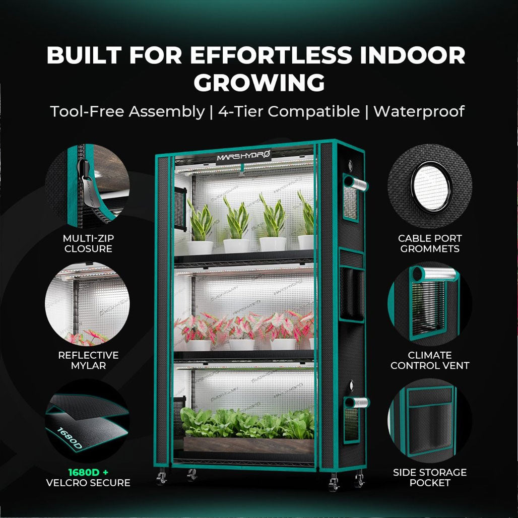 Mars Hydro 6 Tier Clone & Propagation Lighting System