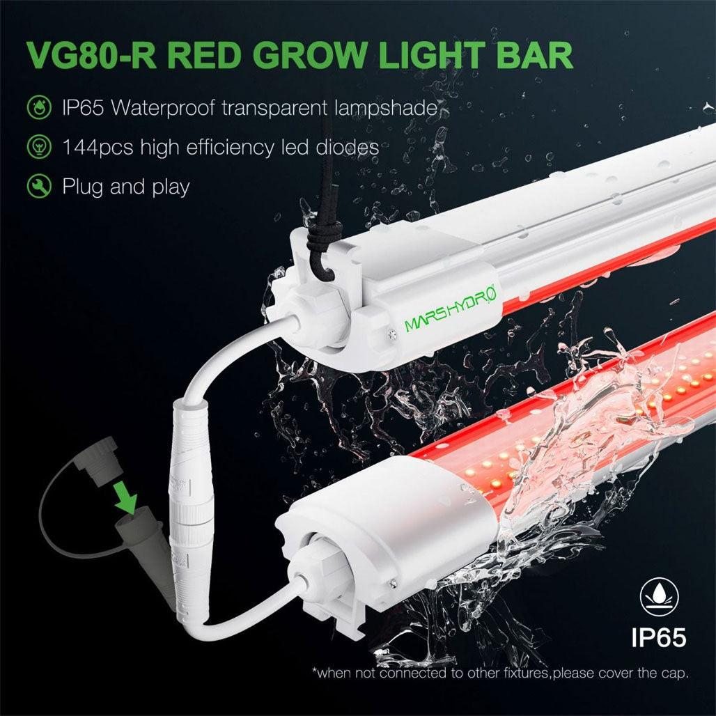 Mars Hydro VG80 Red T5 LED Grow Light Bar, Pack of 2
