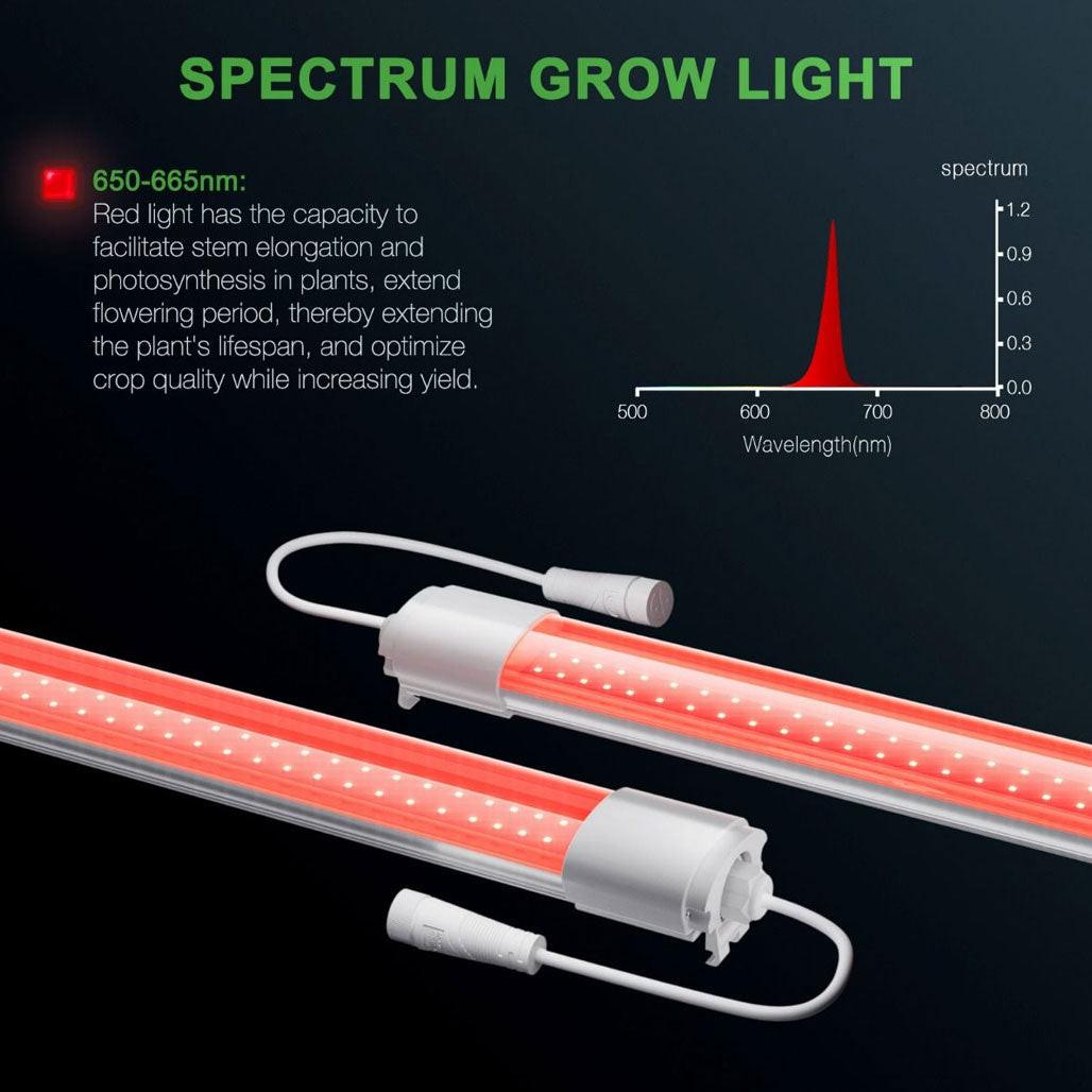 Mars Hydro VG80 Red T5 LED Grow Light Bar, Pack of 2
