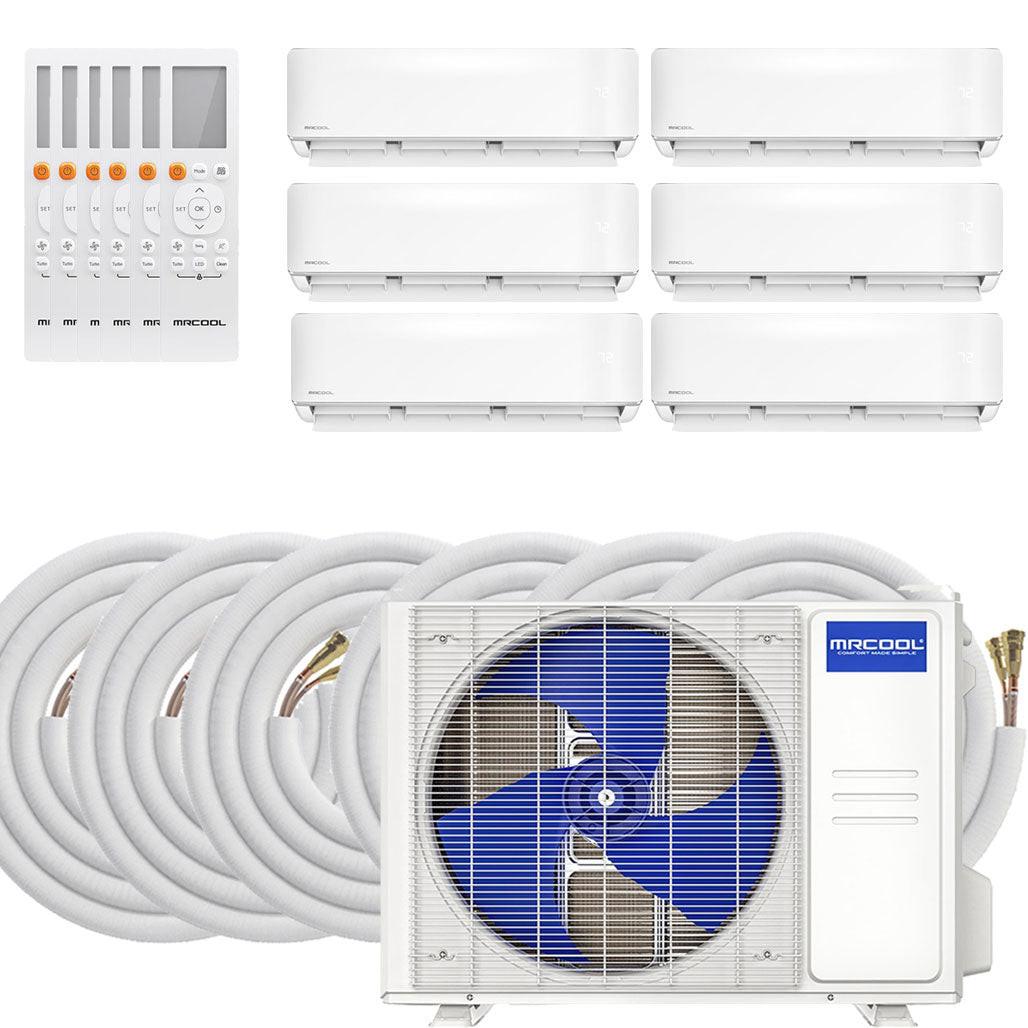 MRCOOL DIY GEN 5 Ductless Mini Split Air Conditioner With Heat Pump - 6 Zone Wall Mounted, 230 Volts