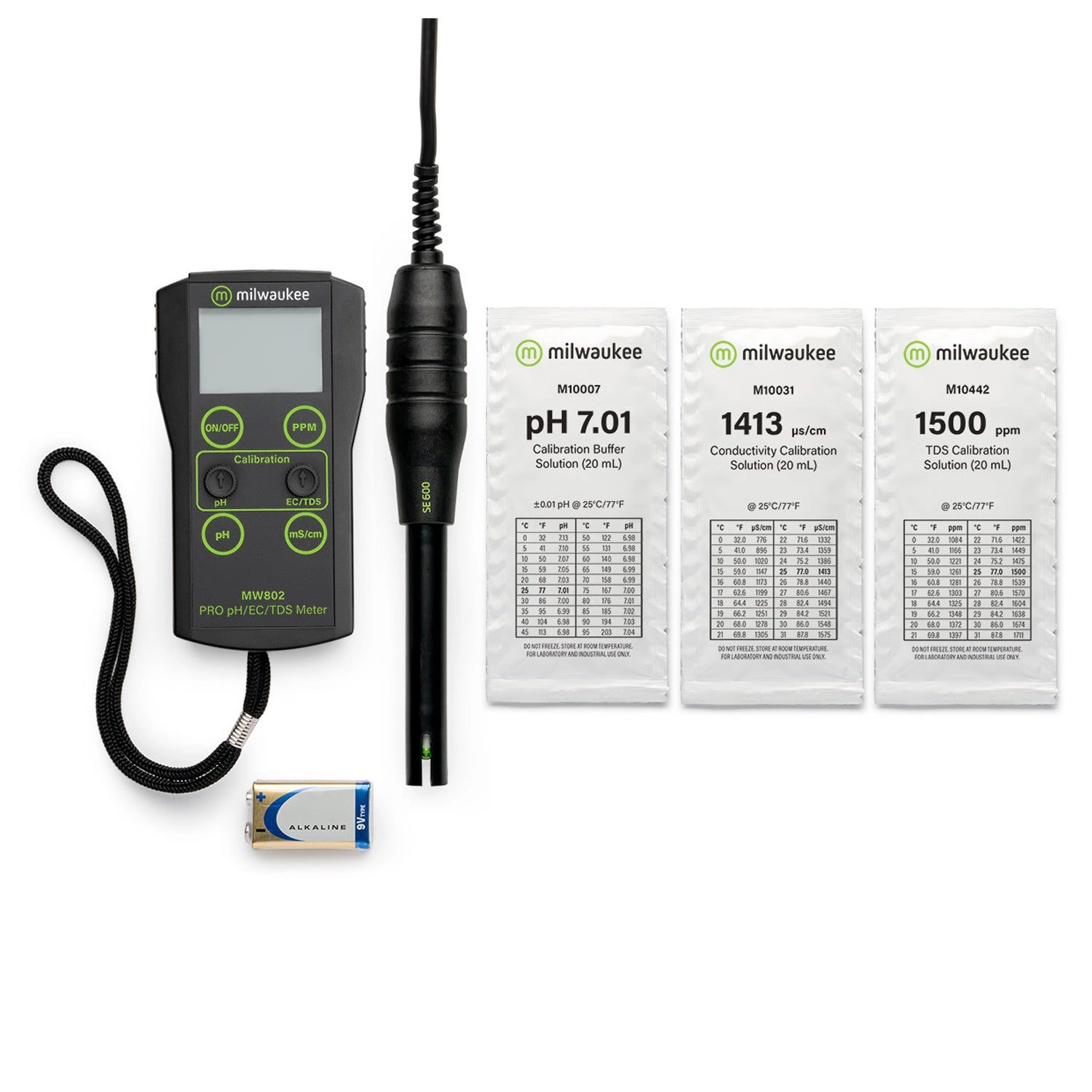 Milwaukee MW802 PRO 3-in-1 pH/EC/TDS Meter