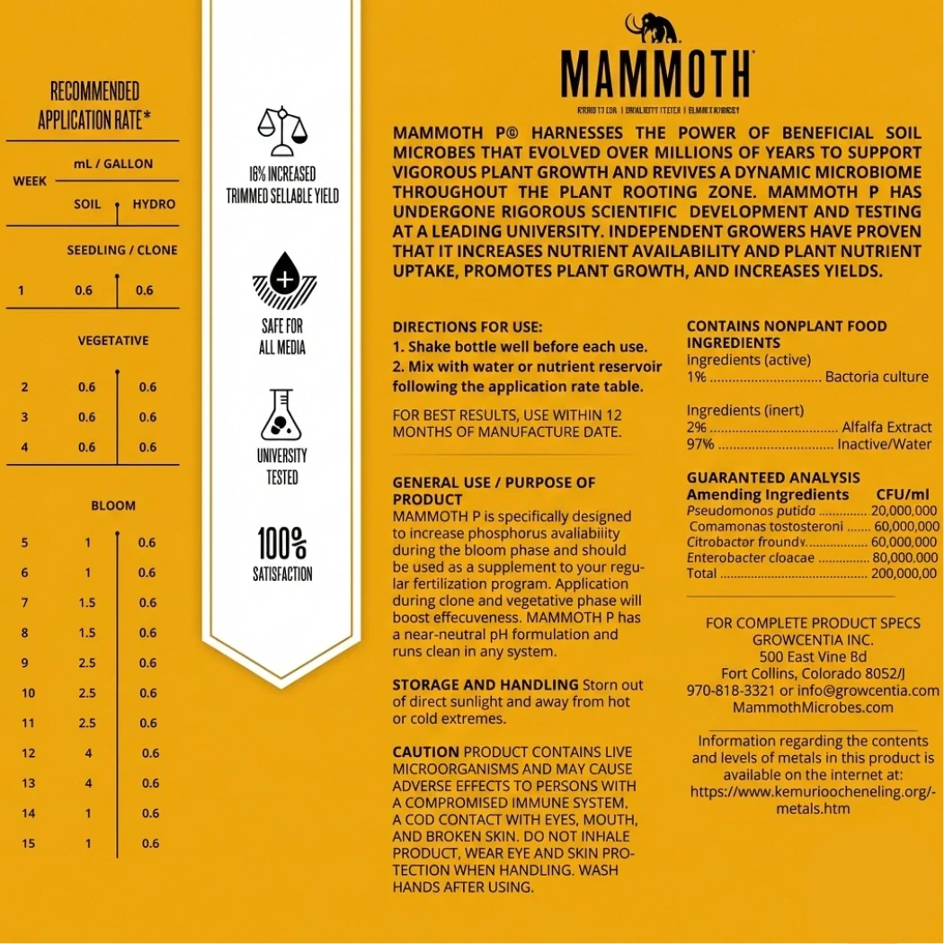 Mammoth P Active Microbials.