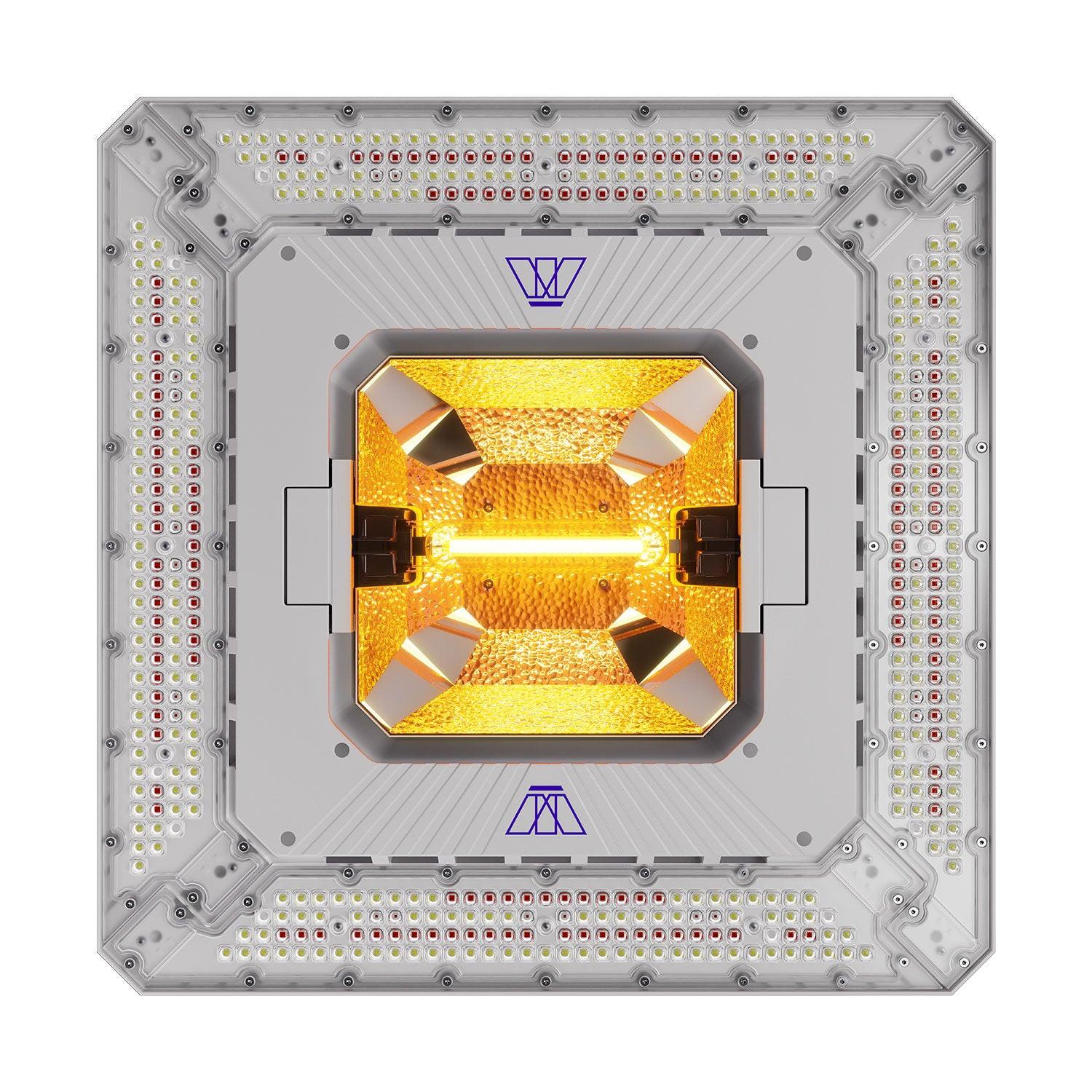 Matrix Hybrid 1000 Watt Full Spectrum HPS/LED Grow Light, 208-277 Volt.