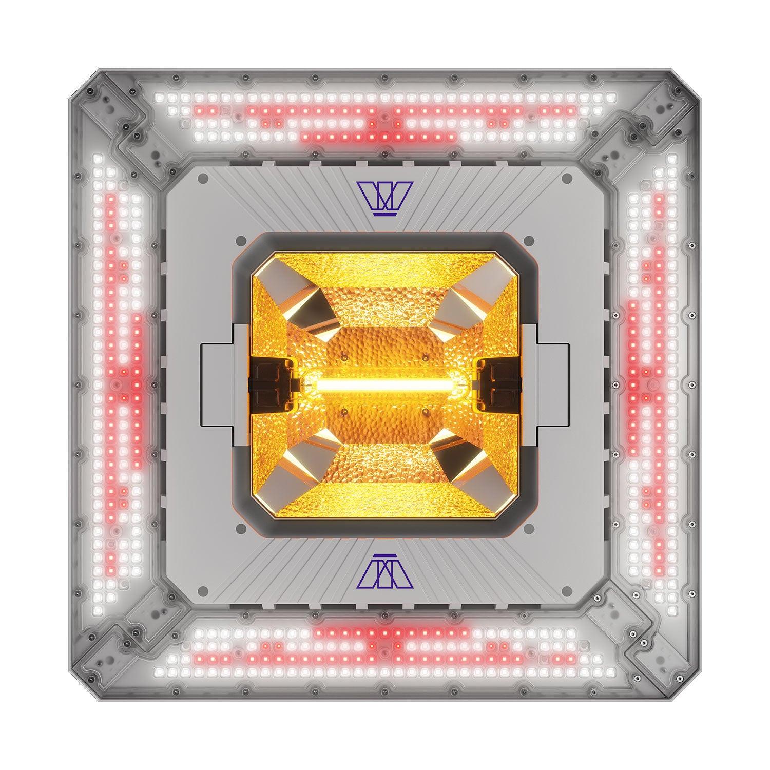 Matrix Hybrid 1000 Watt Full Spectrum HPS/LED Grow Light, 208-277 Volt.