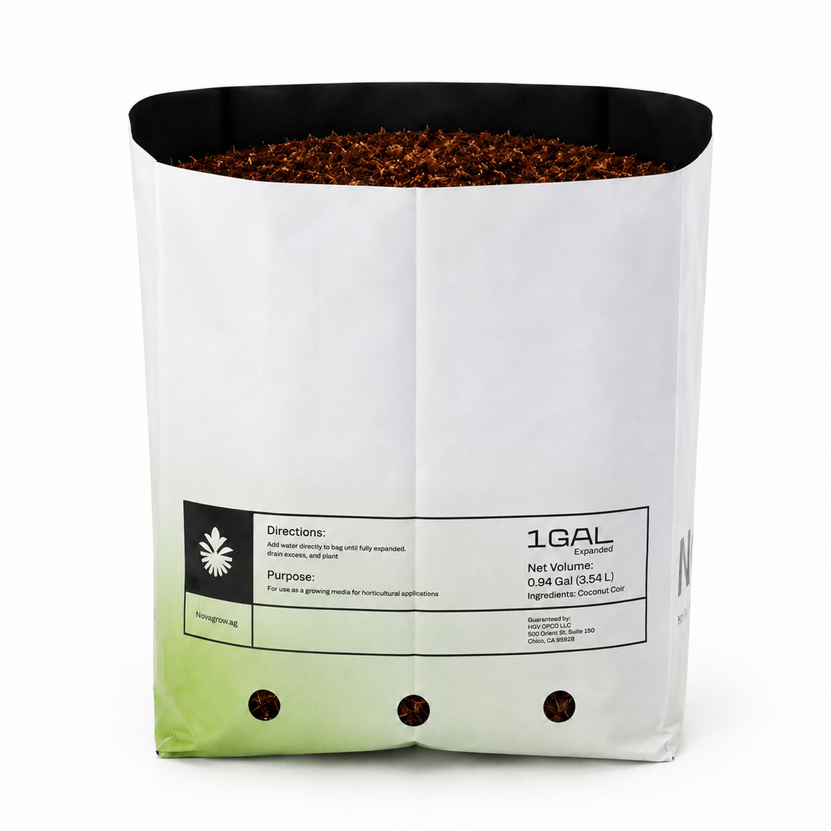 NOVACOIR Compressed Coco Coir Block.