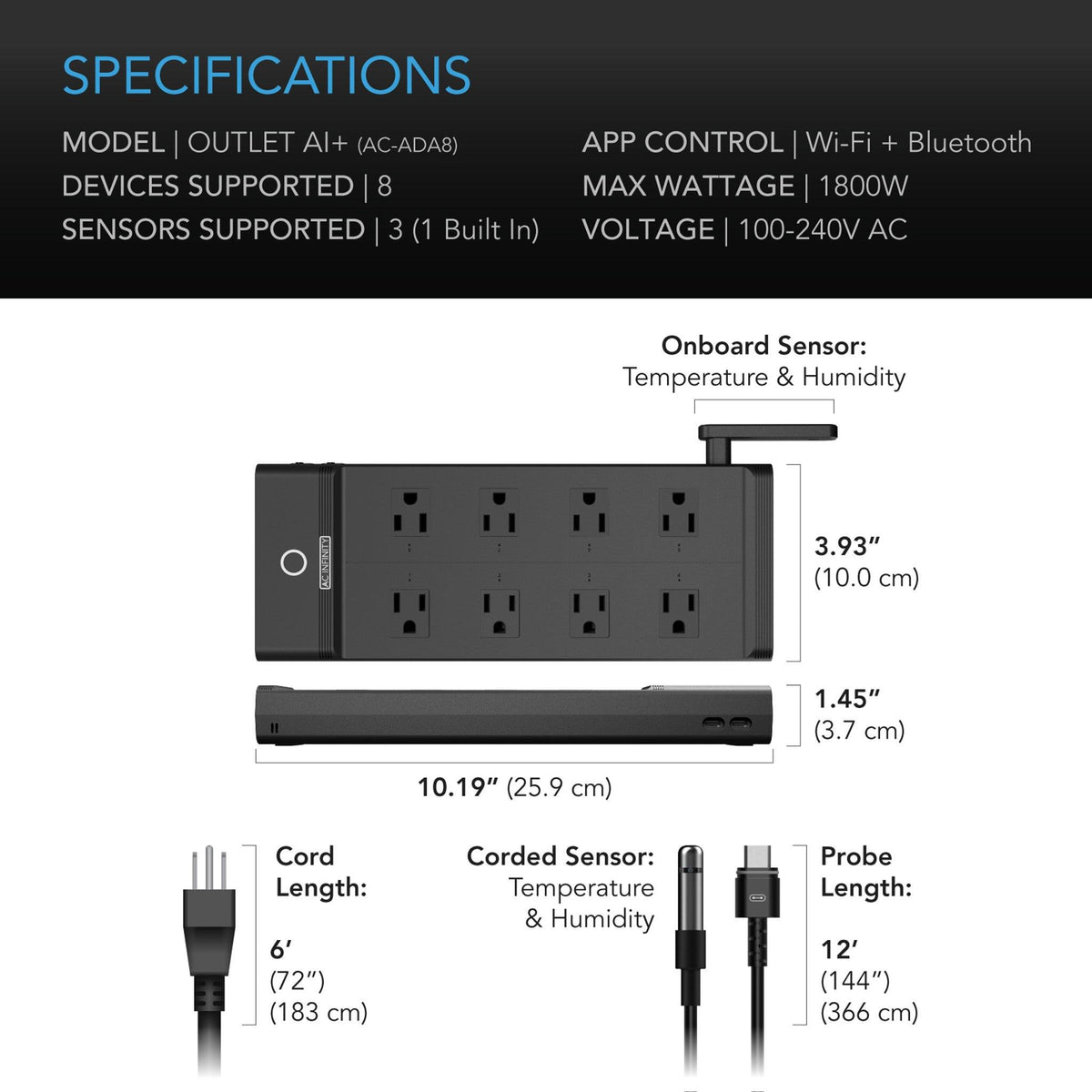 AC Infinity Outlet AI+ Environment Controller