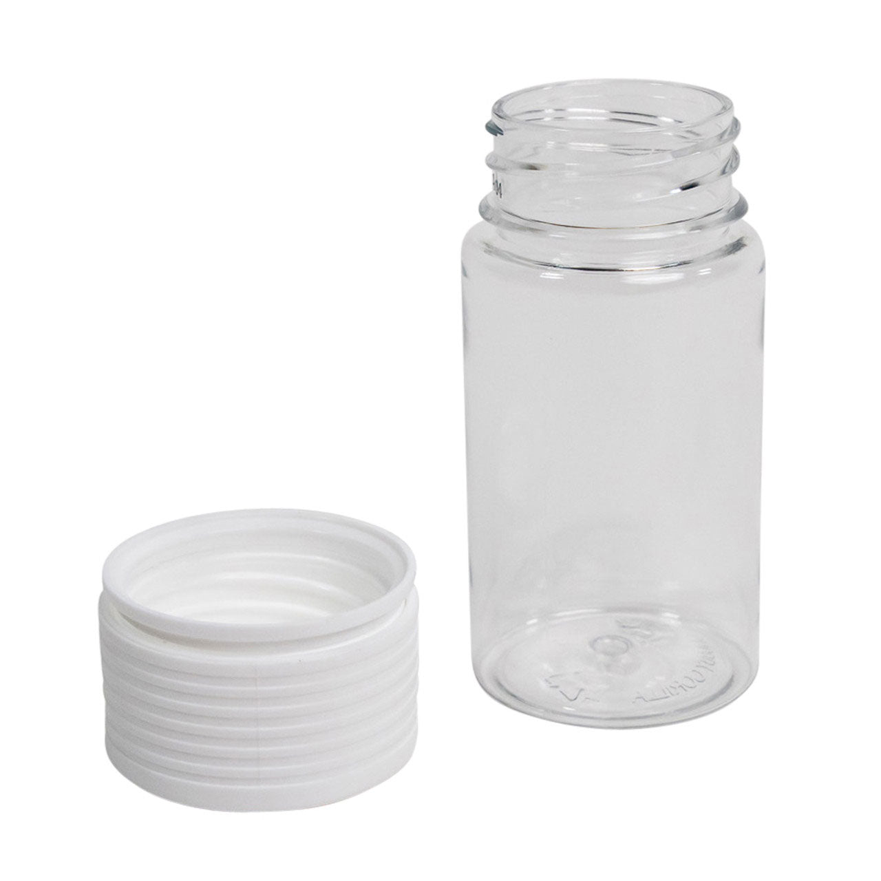 Custom Cones USA Super Seal Mini Jar, Clear Jar with White Spiral Cap - Case of 500