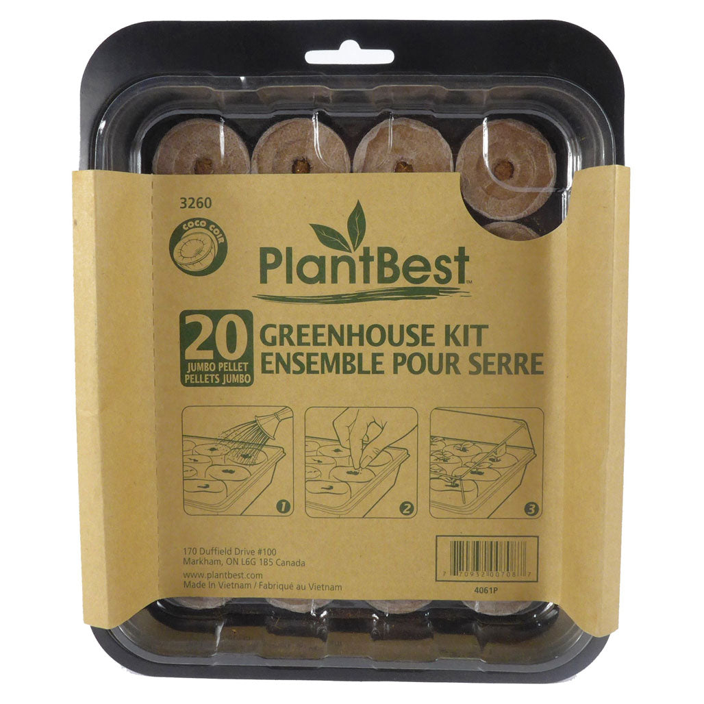 PlantBest 42mm Starting Pellet Greenhouse Kit, Pack of 20 Pellets - Case of 12