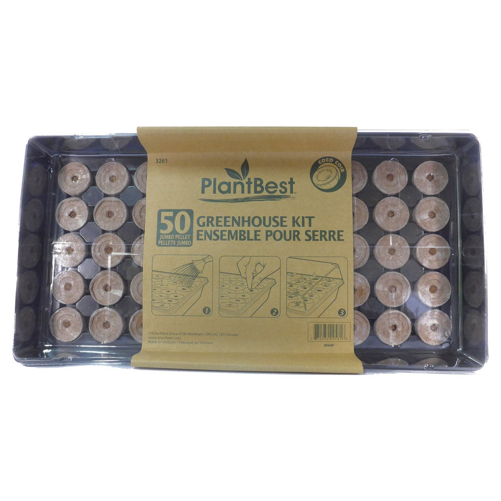 PlantBest 42mm Starting Pellet Greenhouse Kit, 50 Pellets - Case of 20