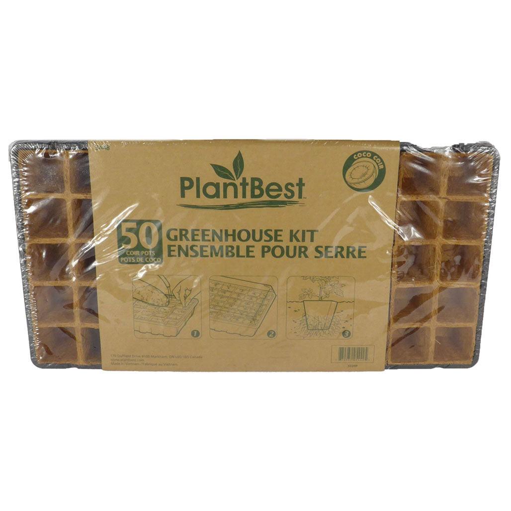 PlantBest 50 Pot Coconut Coir Pot Greenhouse Kit.