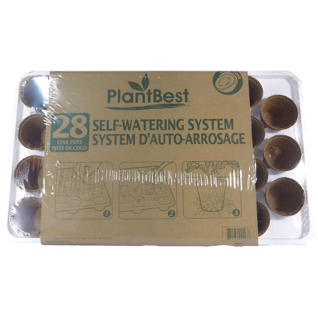 PlantBest 28 Cell Coir Pot Self-Watering System Kit - Case of 6