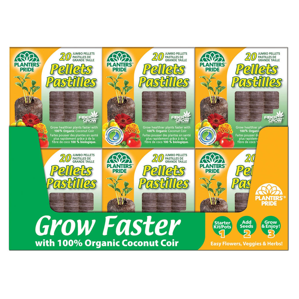 PlantBest 42mm Coconut Coir Pellet Refill, Pack of 20 Pellets - Case of 24