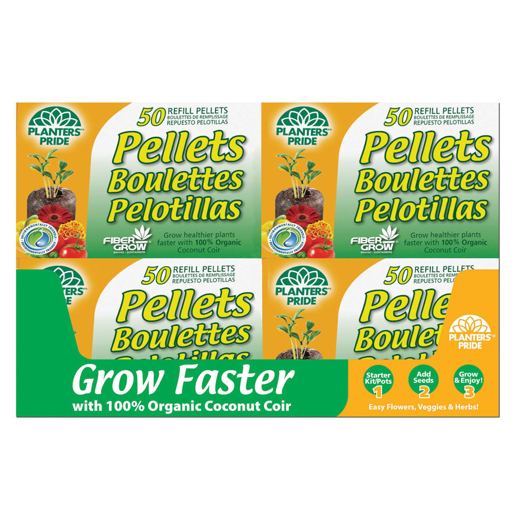 PlantBest 42mm Coconut Coir Pellet Refill, Pack of 50 Pellets - Case of 12