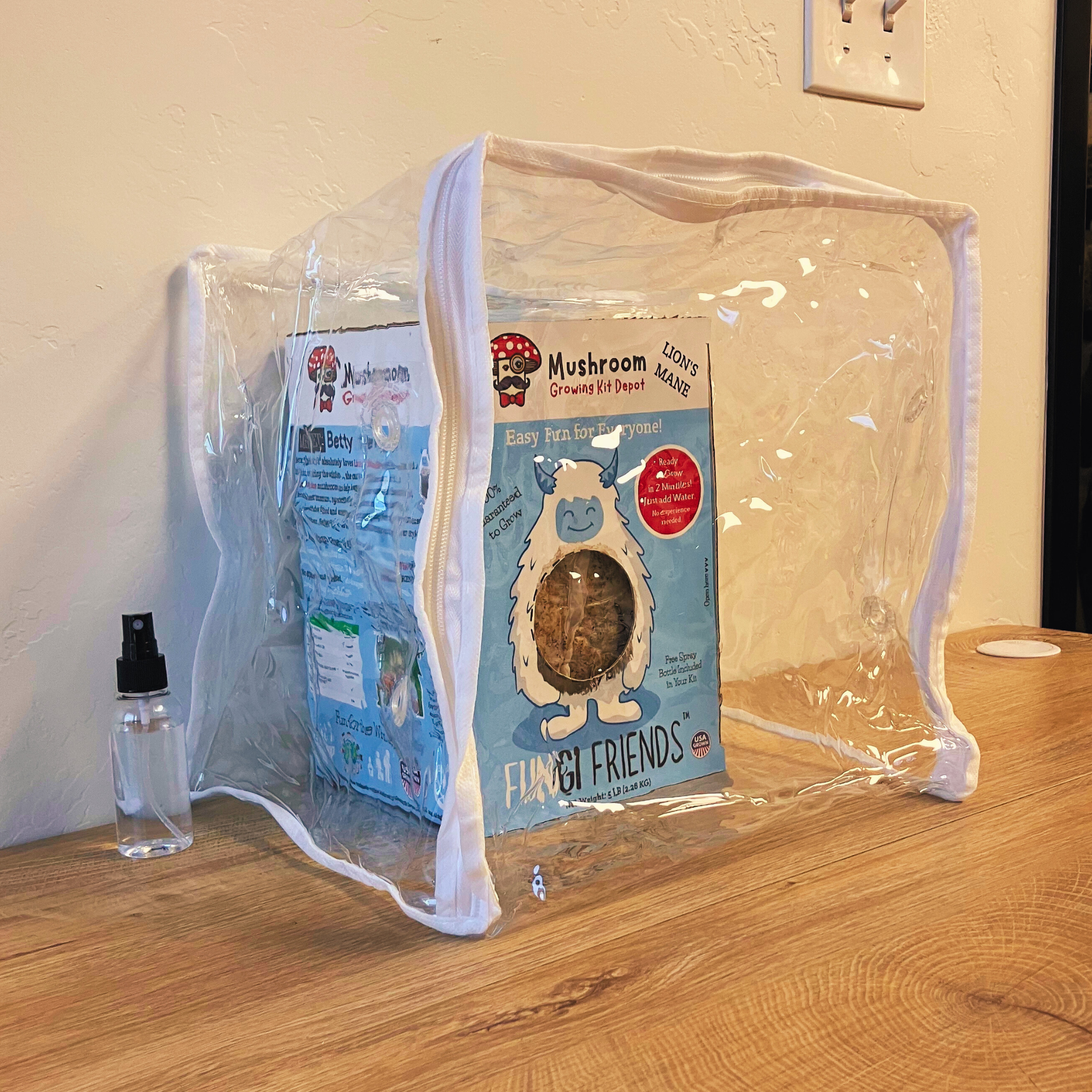 Betty the Yeti - Lion's Mane Mushroom Grow Kit - 5 LBS (with box).