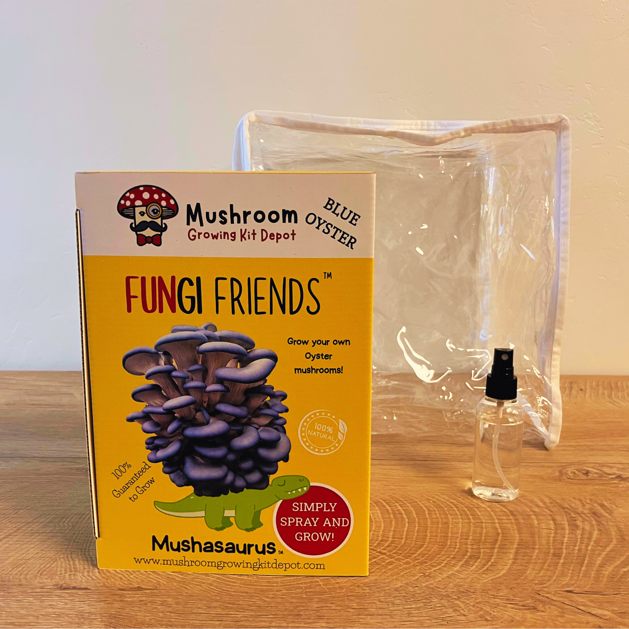 Mushasaurus - Blue Oyster Mushroom Grow Kit - 5 LBS (with box).