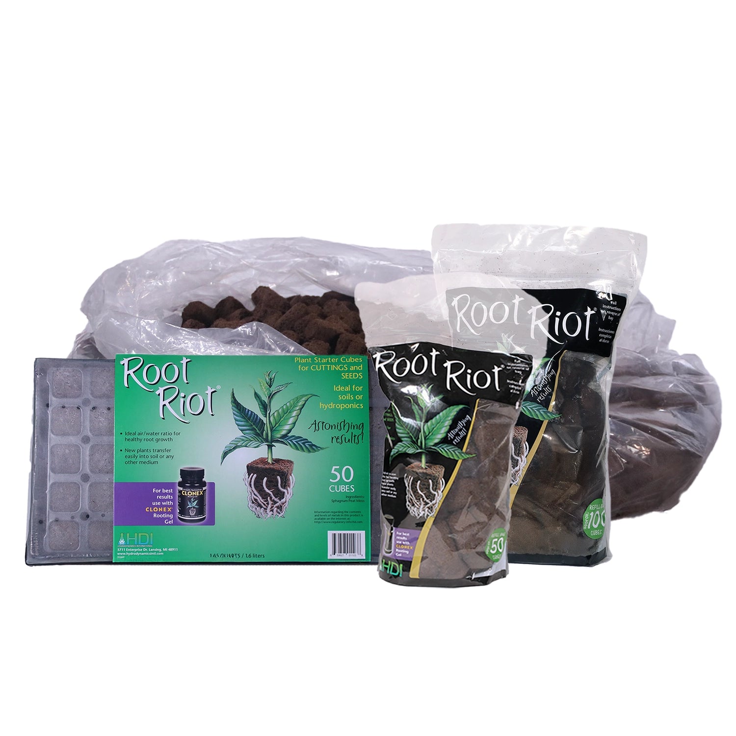 【roots 10点まとめ商品】 Hydrodynamics International Root Riot Plugs