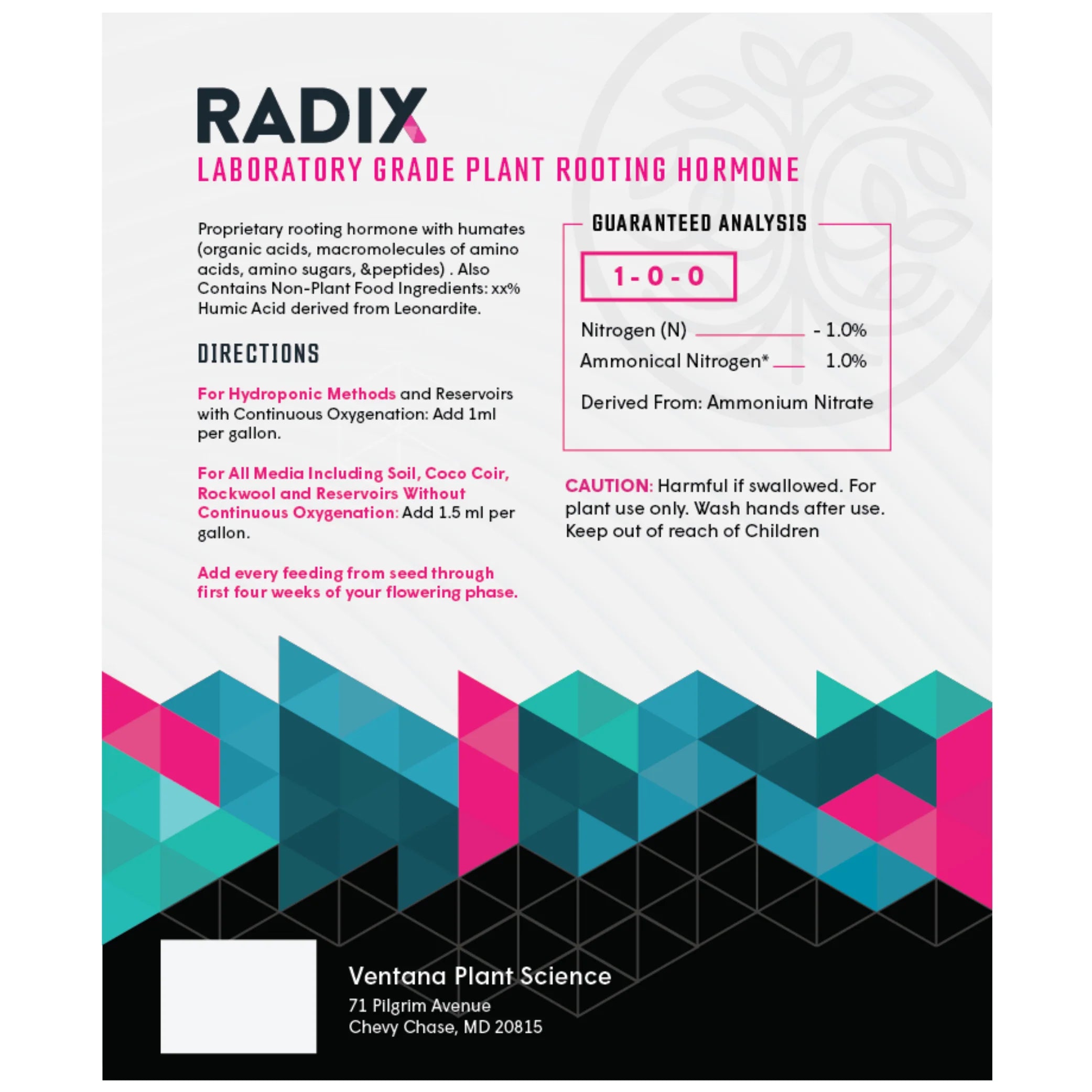 Radix Laboratory Grade Plant Rooting Stimulator 1-0-0 | Plant Rooting Stimulator.