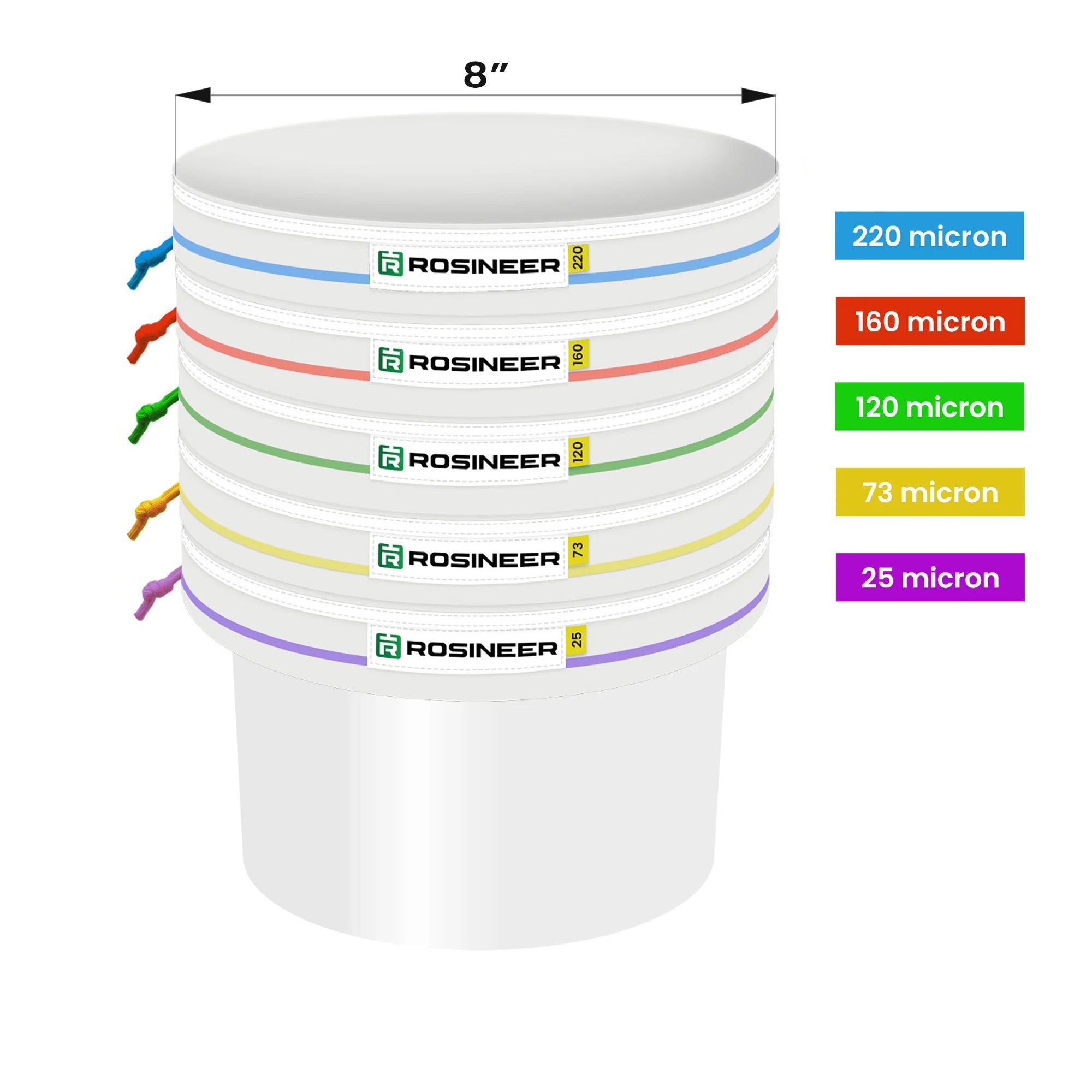 Rosineer Bubble Bag Set, 1 Gallon, All Mesh Bags