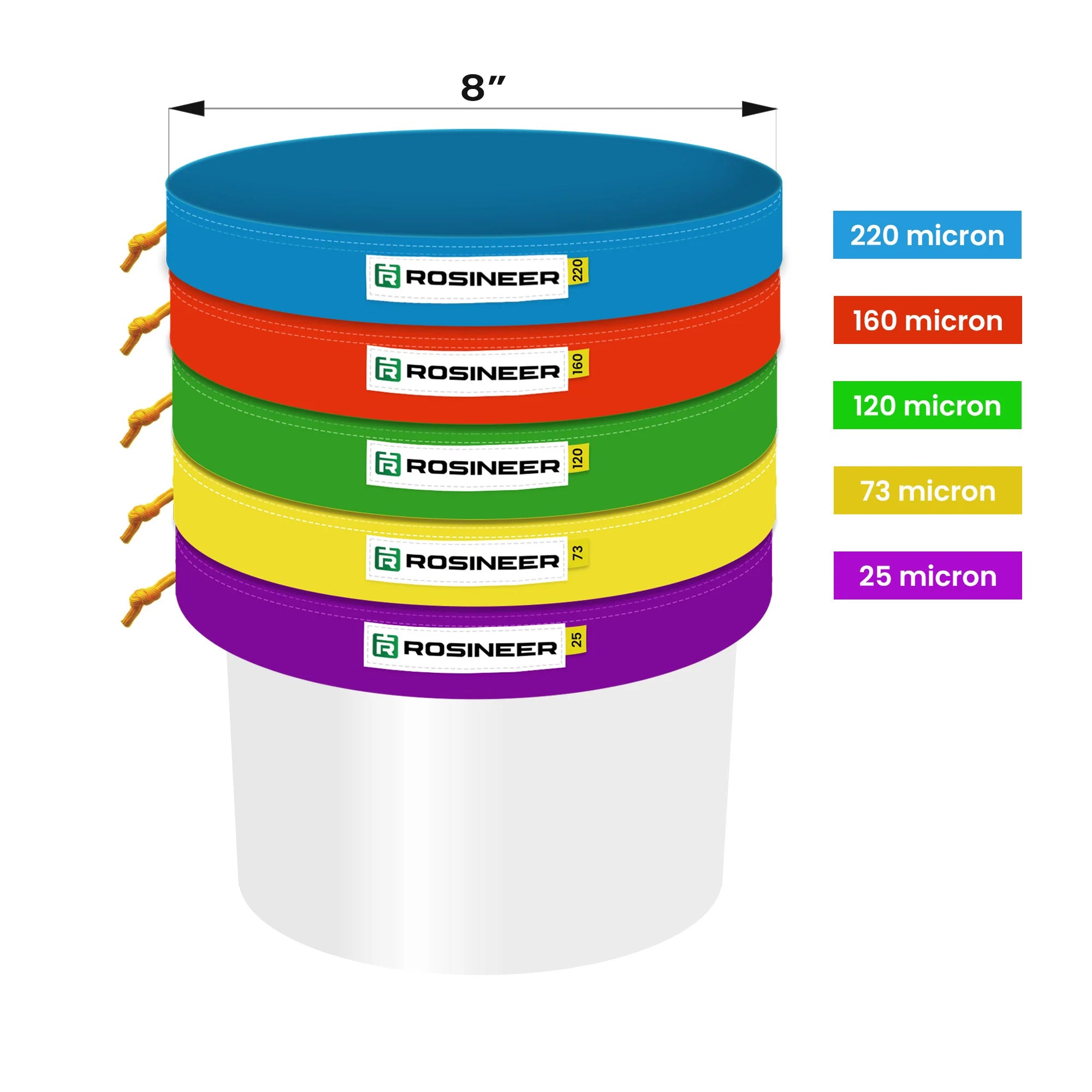 Rosineer Bubble Bag Set, 1 Gallon, Canvas & Mesh Bags