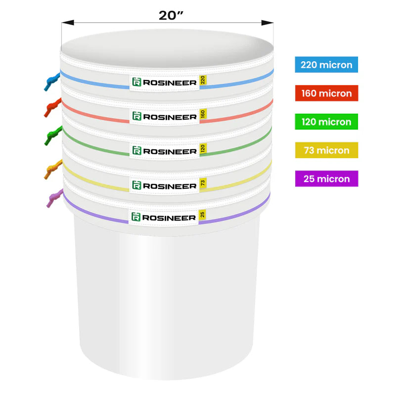 Rosineer Bubble Bag Set, 20 Gallon, All Mesh Bags