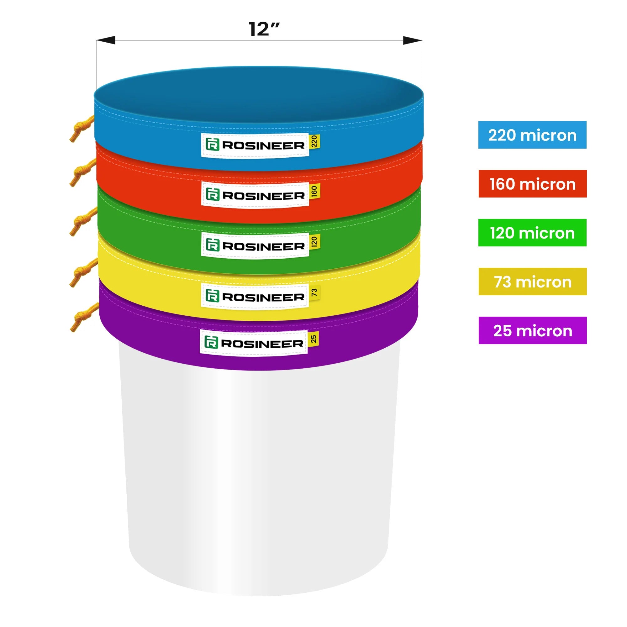 Rosineer Bubble Bag Set, 5 Gallon, Canvas & Mesh Bags