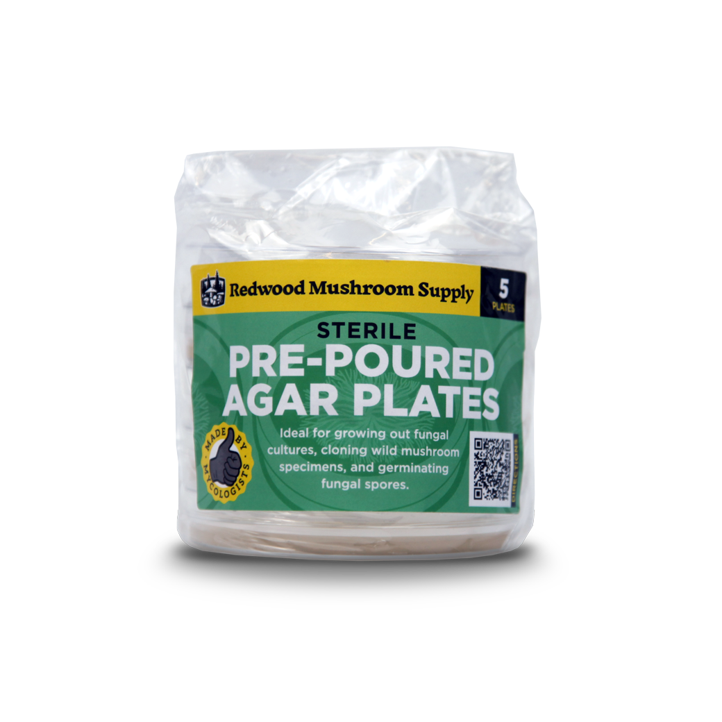 Redwood Mushroom Supply Sterile Pre-Poured Agar Plates - Pack of 5
