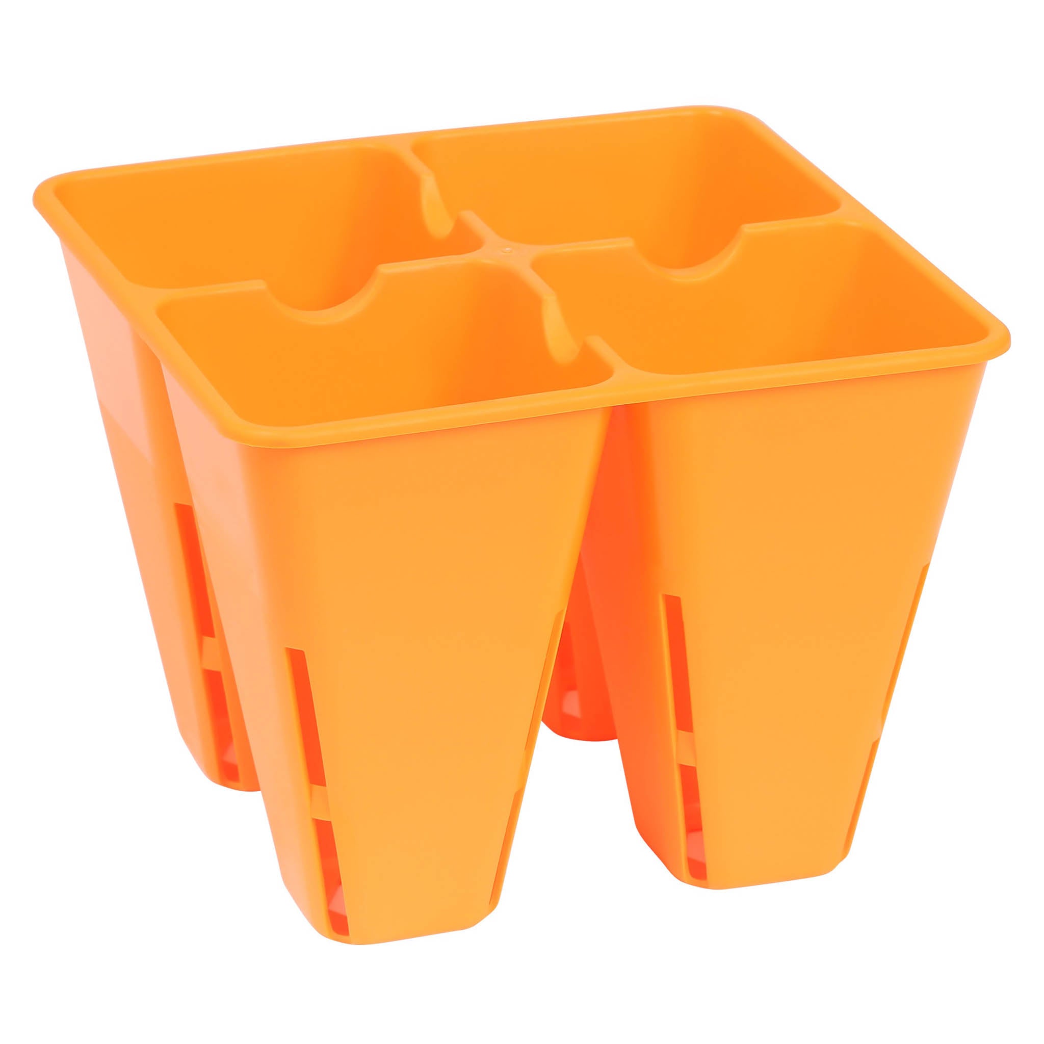 Sunpack 4 Cell Plug Tray Insert, Orange, Pack of 32