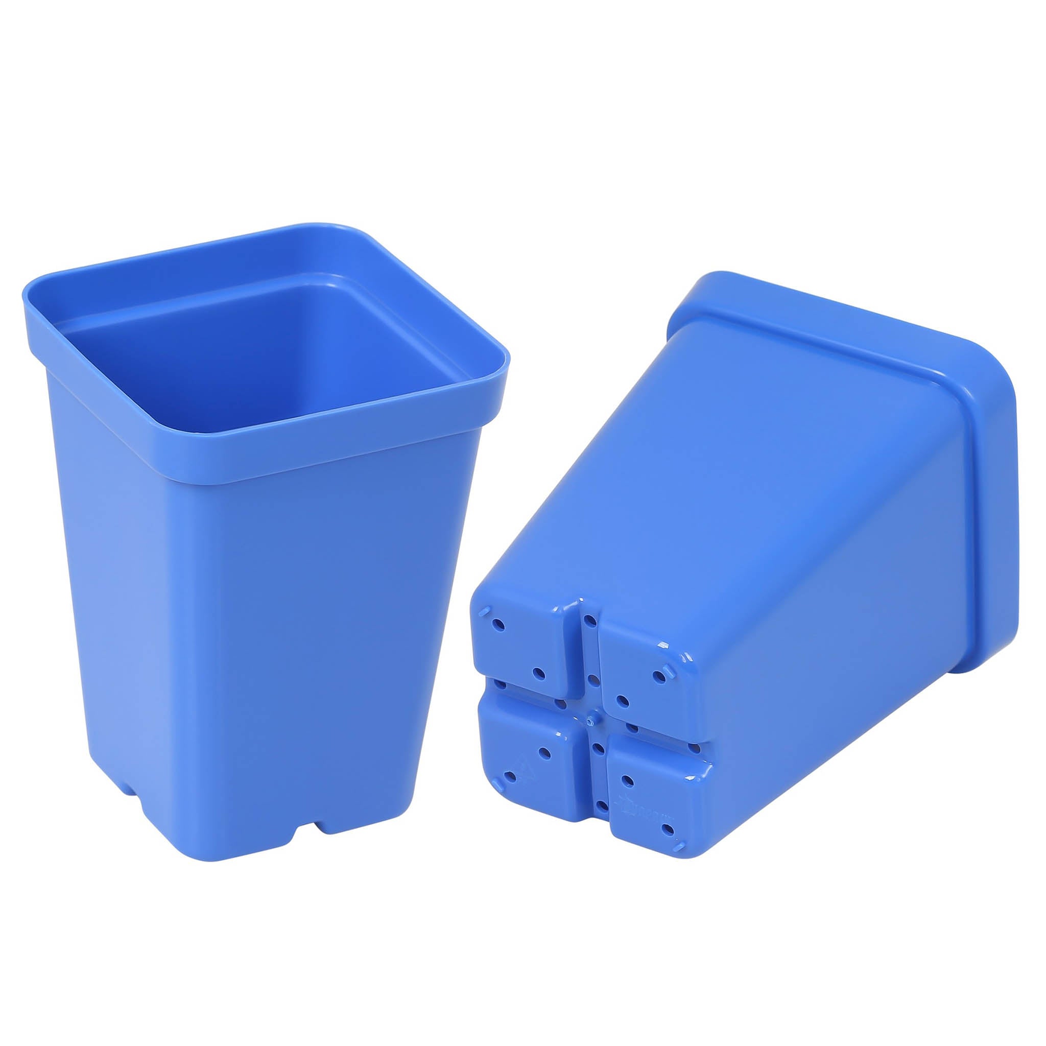 plastic plant starter pots Sunpack Square Pot, 2.5", Blue, Pack of 25