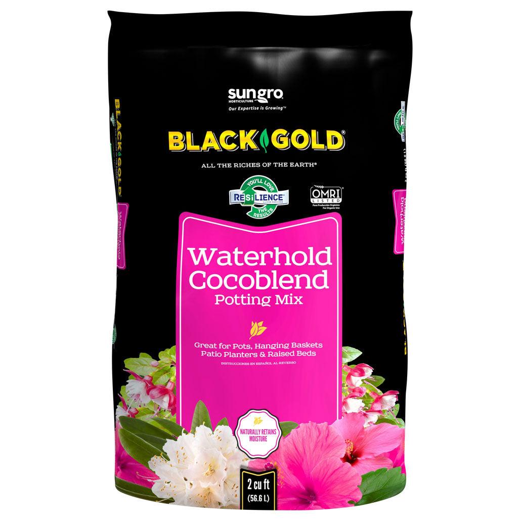 SunGro Horticulture Black Gold Waterhold Coco Blend Potting Mix, 2 cu ft. - Pallet of 40 Bags.