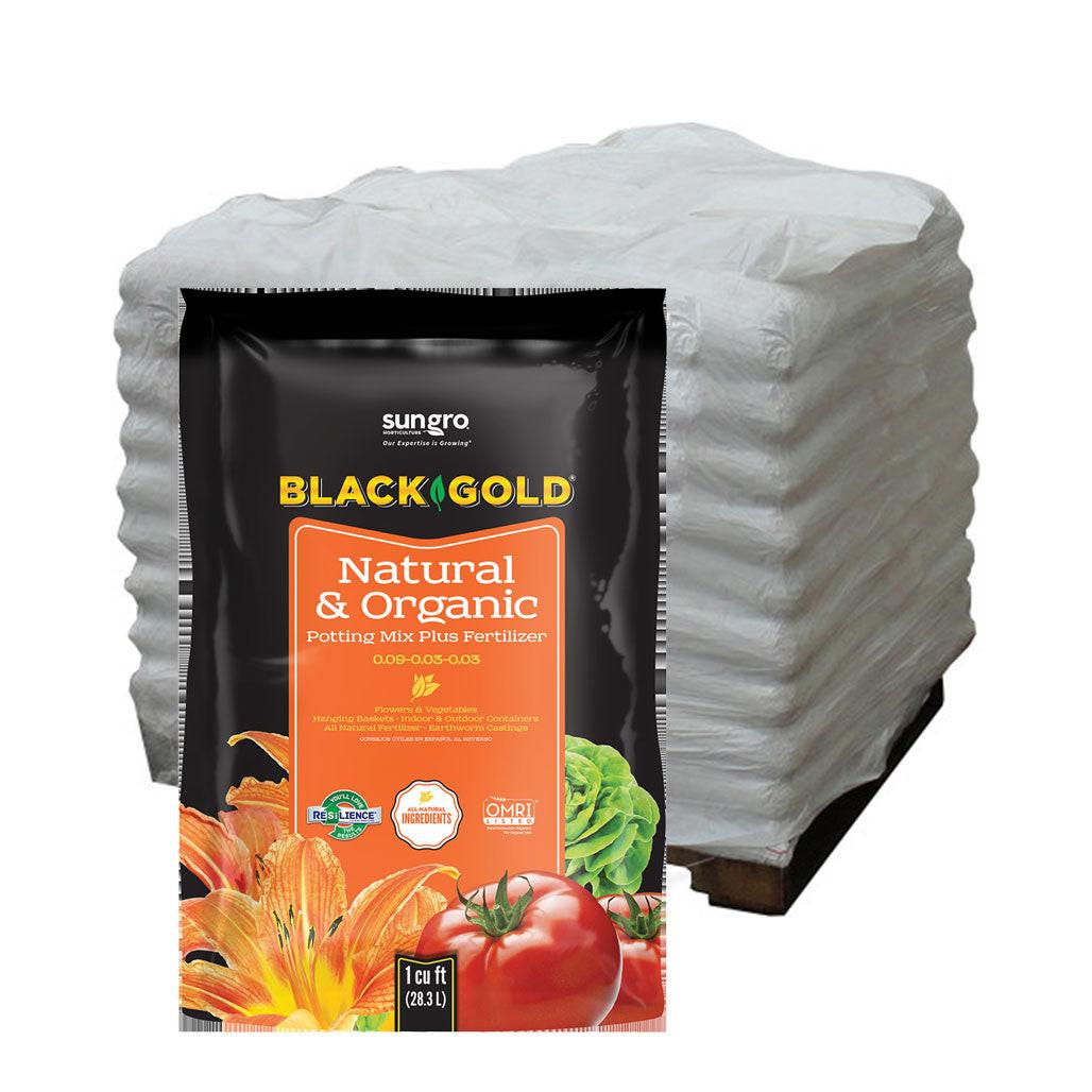 SunGro Black Gold Potting Soil Plus Fertilizer 1 cu ft - 70 Bags