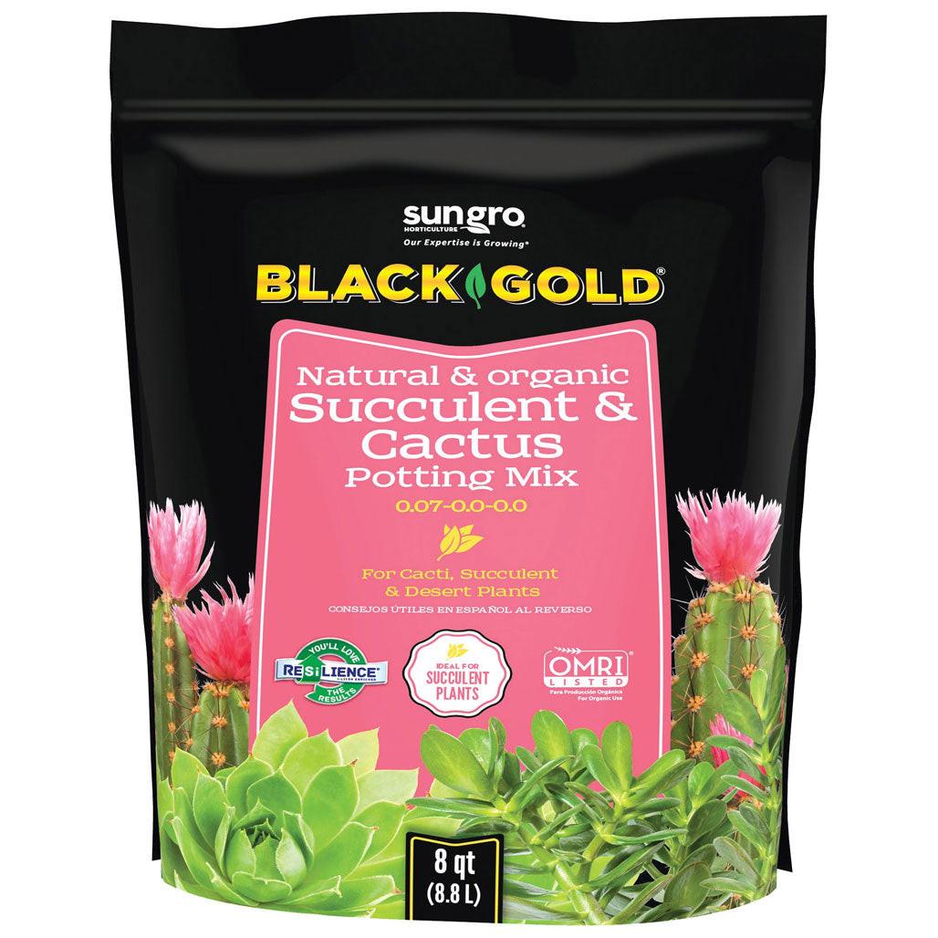 SunGro Horticulture Black Gold Cactus Mix, 8 Quart - Case of 4.