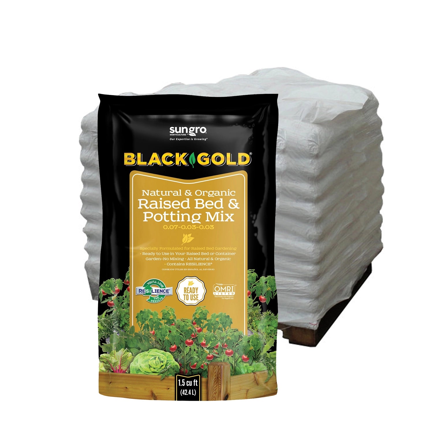 sungro professional potting mix SunGro Horticulture Black Gold N&O Raised Bed Potting Mix, 1.5 cu ft