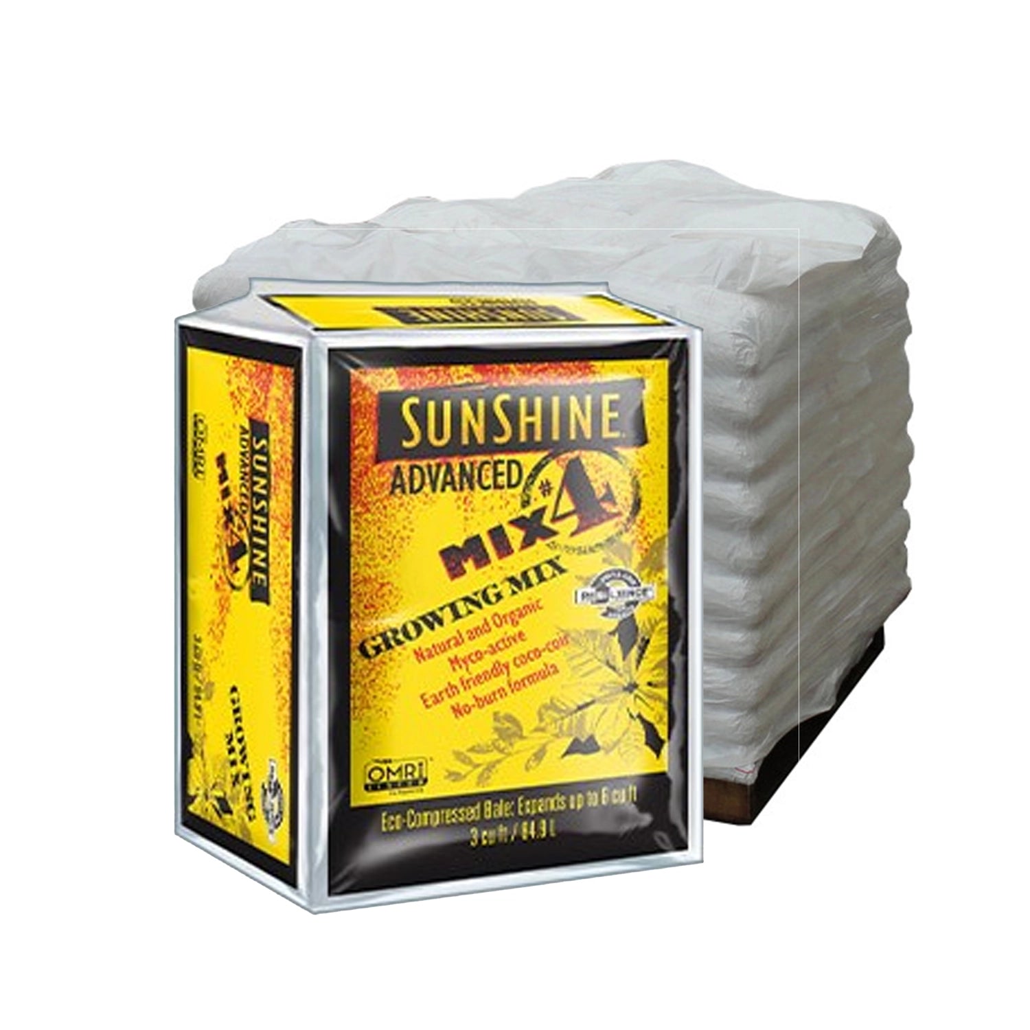 SunGro Horticulture Sunshine Advanced Mix #4 Growing Mix, 3 Cu. Ft, - Pallet of 35