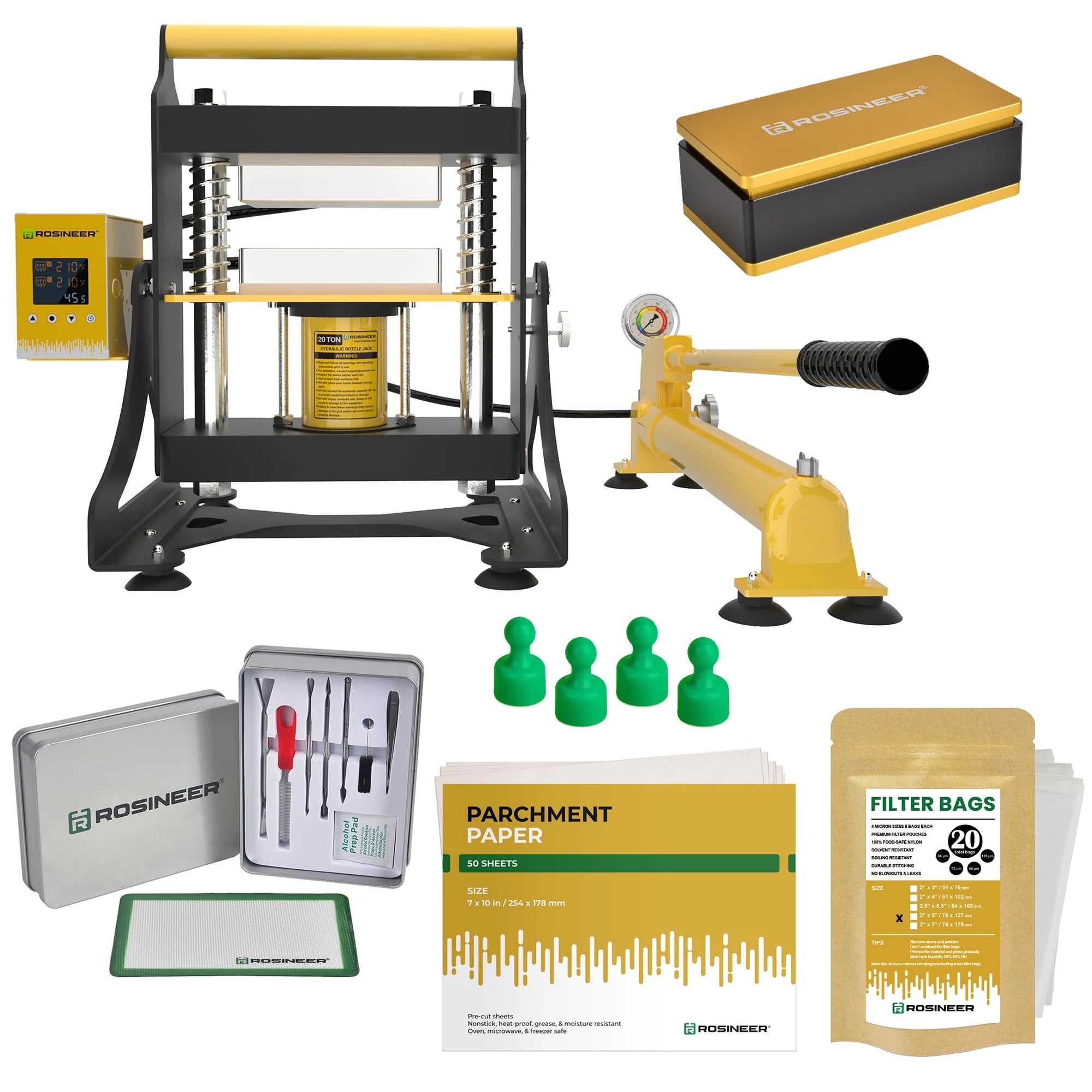 Rosineer SWING 20-Ton Hydraulic Rosin Press