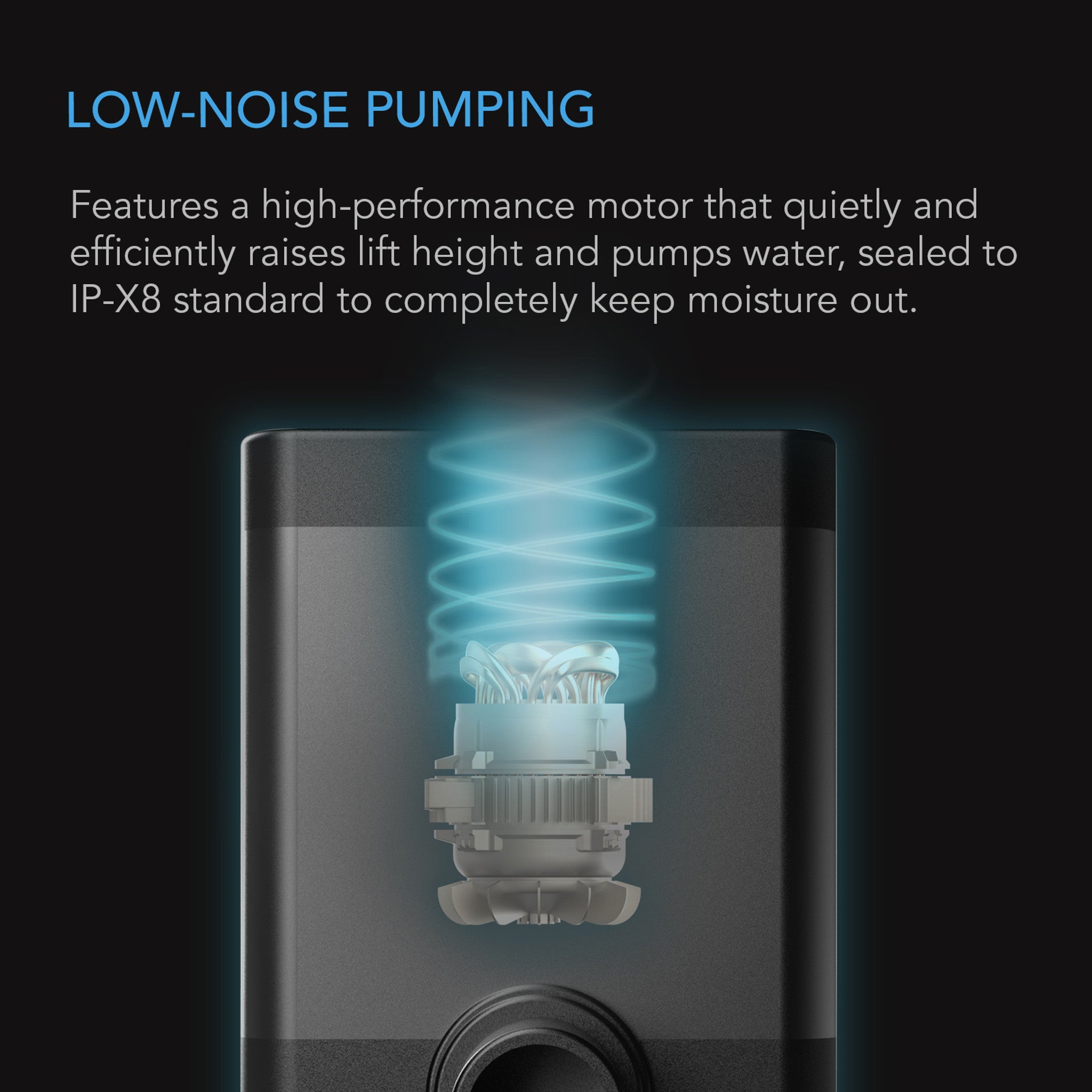 AC Infinity Submersible Water Pump, 396 GPH