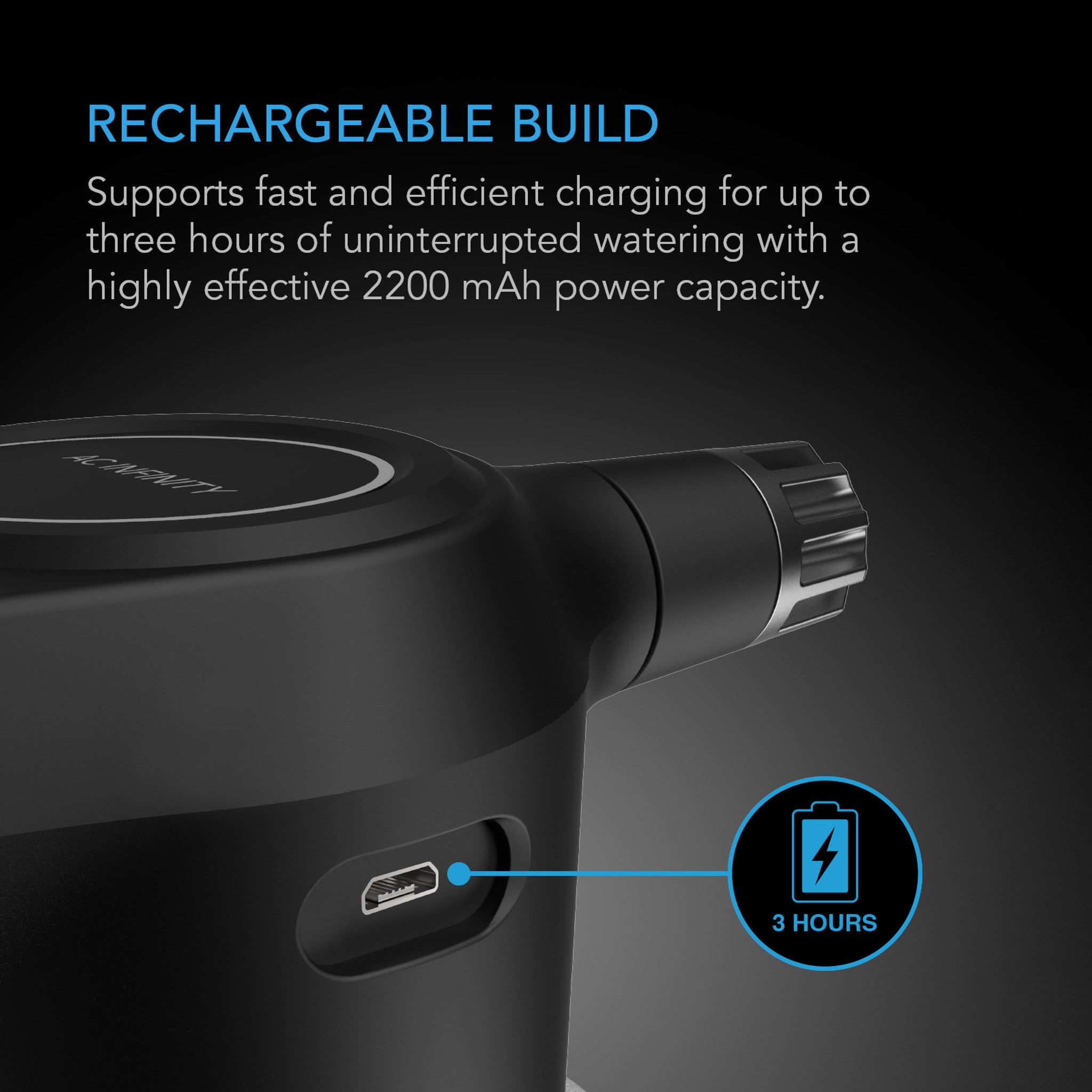 AC Infinity Automatic Water Sprayer, 2 Liter, Black