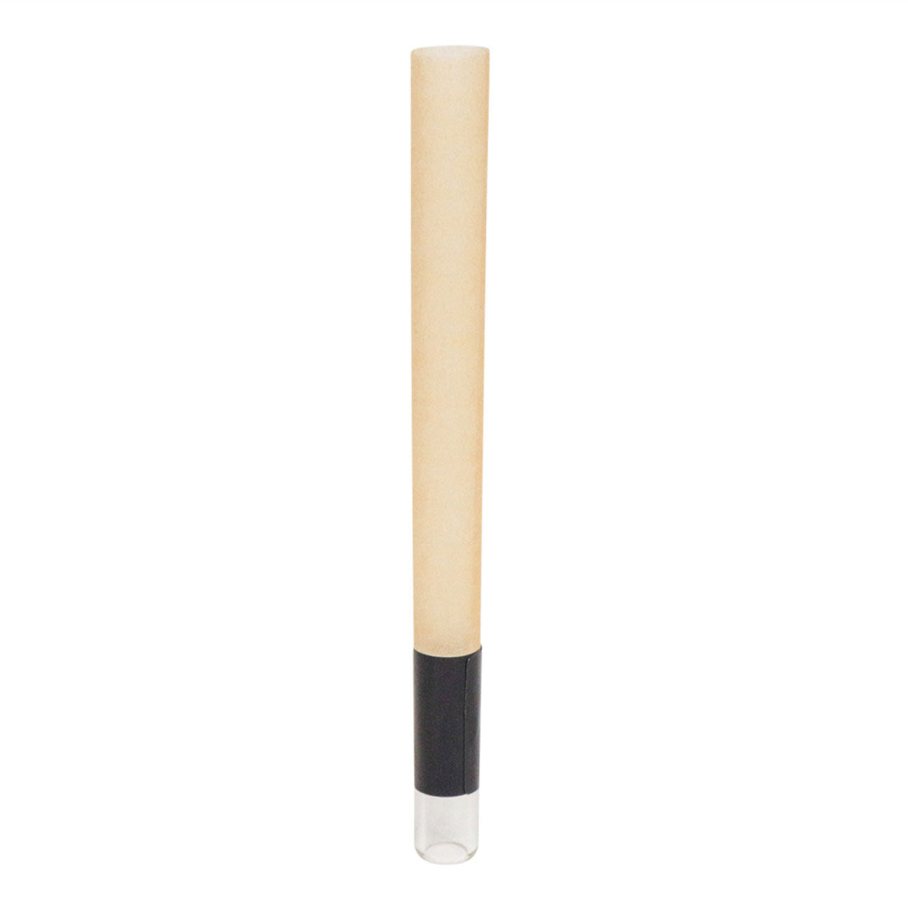 Custom Cones USA 109mm Pre-Rolled Tubes, Natural Brown Paper with 11mm Wide Glass Tipped with Glossy Black Band - Case of 100