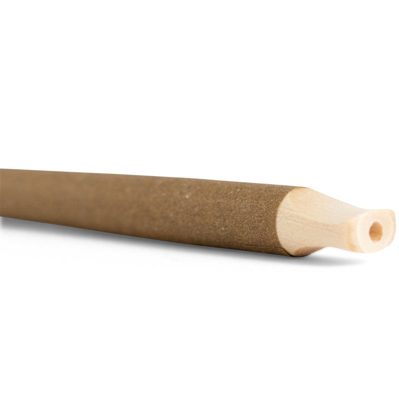 Custom Cones USA 109mm Pre-Rolled Tubes, Brown Hemp Wrap with 11mm Wide Wood Tip - Case of 100