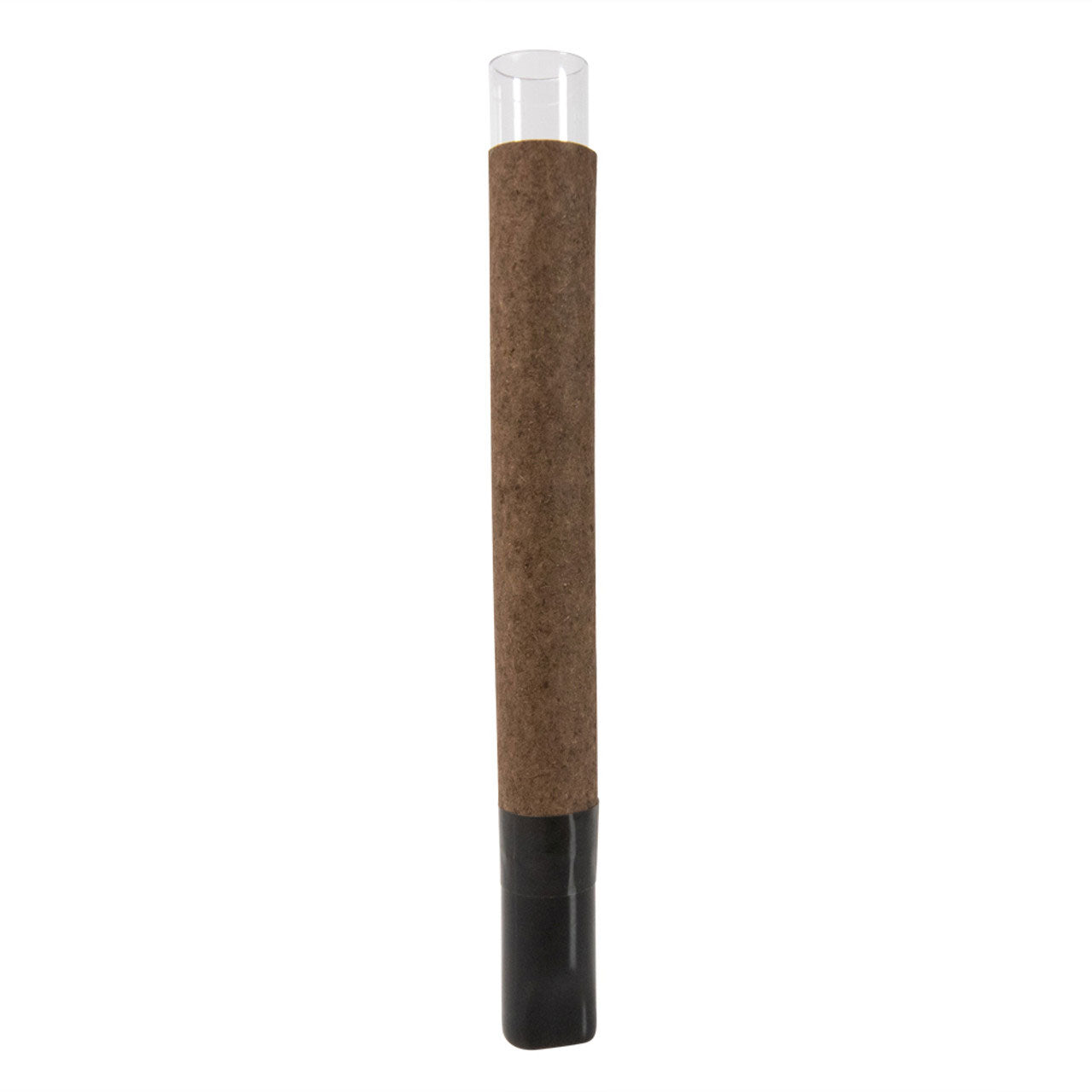 Custom Cones USA 109mm Pre-Rolled Tubes, Dark Brown Hybrid Hemp Wrap with 12mm Wide Black Ceramic Tip - Case of 50